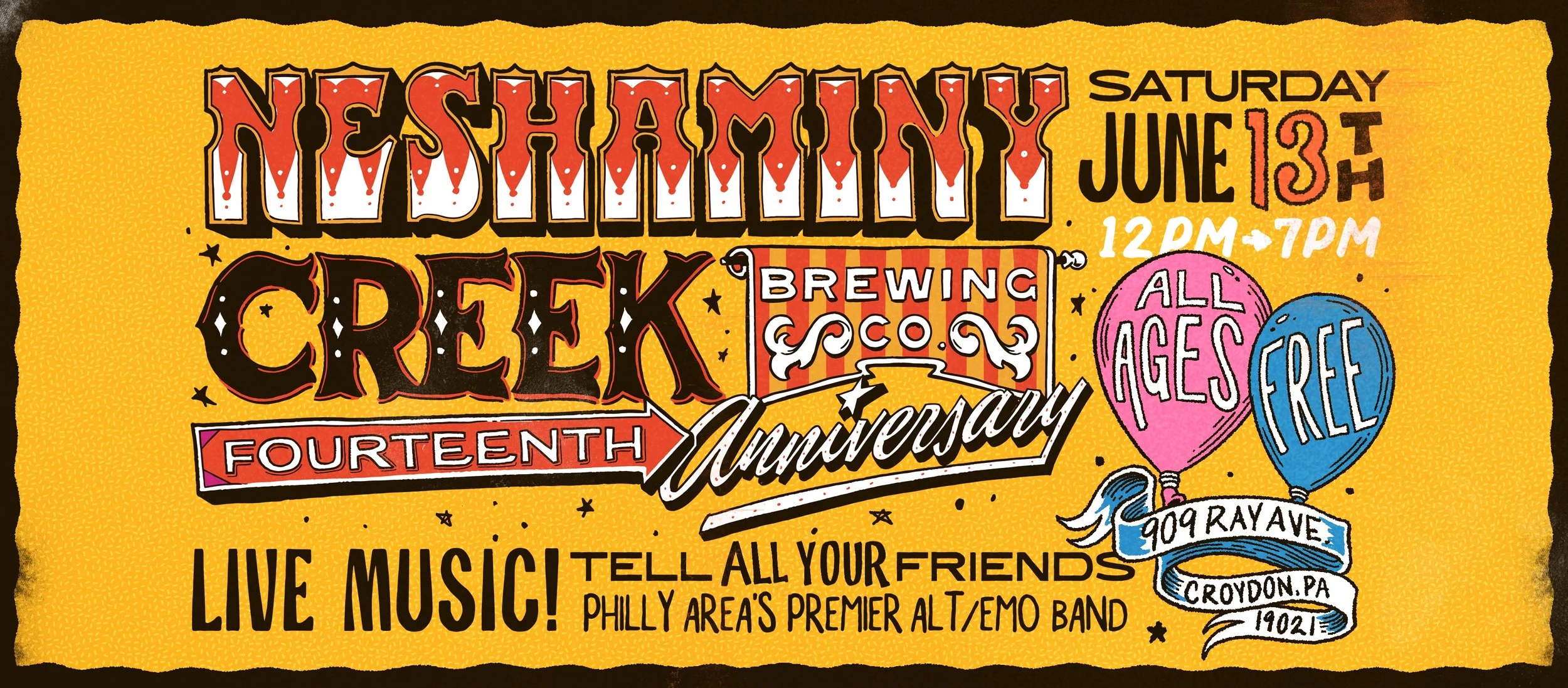 CROYDON, PA // NESHAMINY CREEK  (14th ANNIV. PARTY)