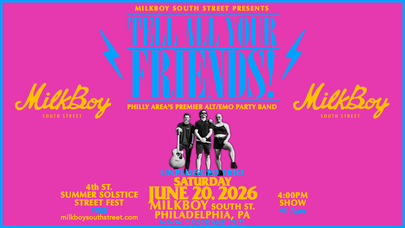 PHILLY, PA - milkboy South st. // (TRIO) 4th st. summer solstice fest