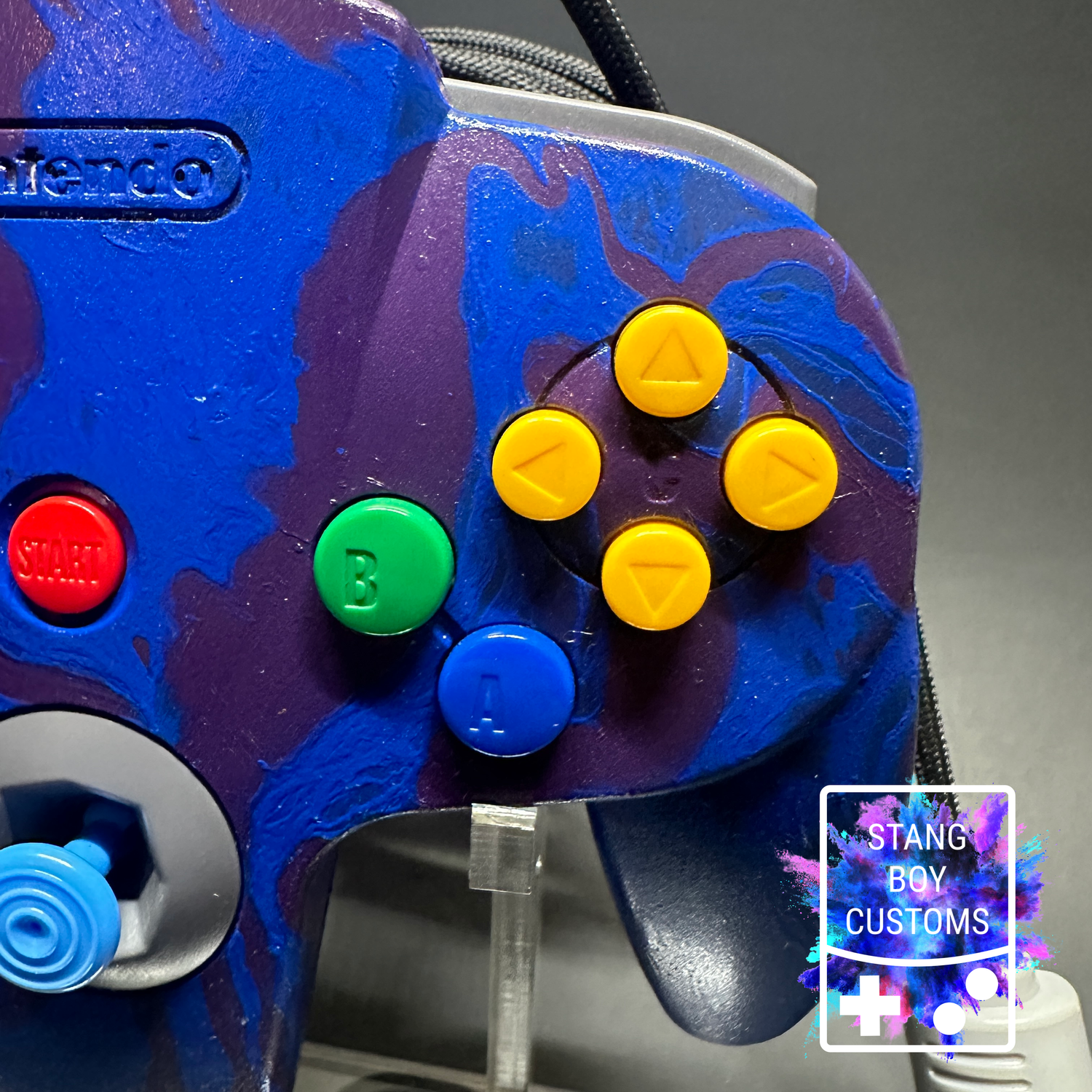 Custom Nintendo 64 Controller (MIDNIGHT RUN) — Stang Boy Customs