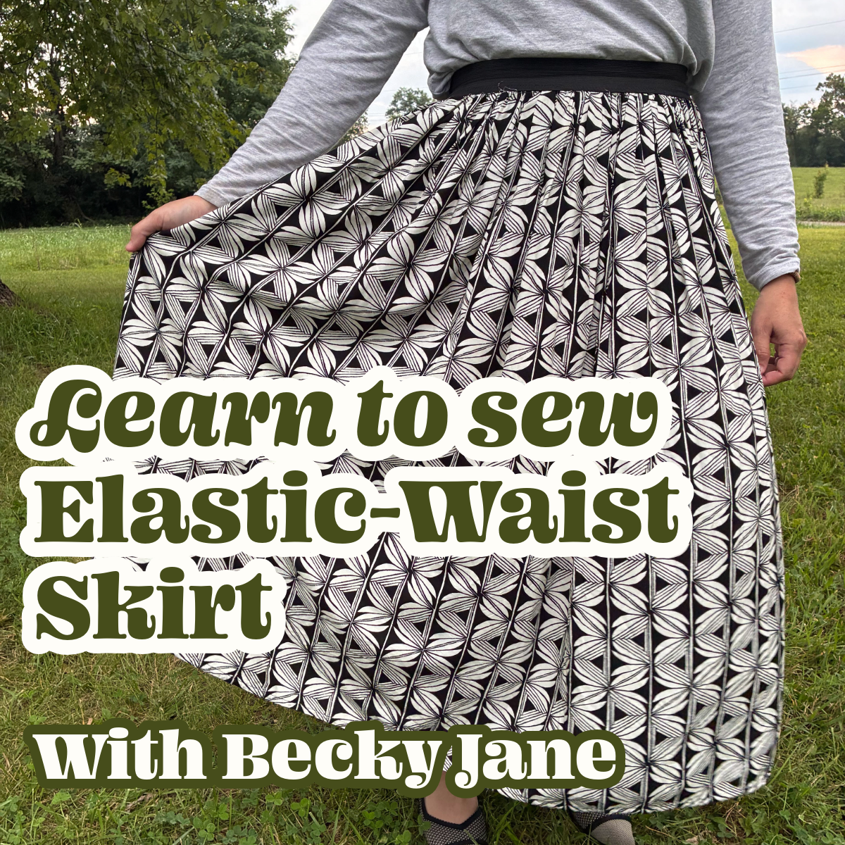 Learn to Sew an Elastic-Waist Skirt