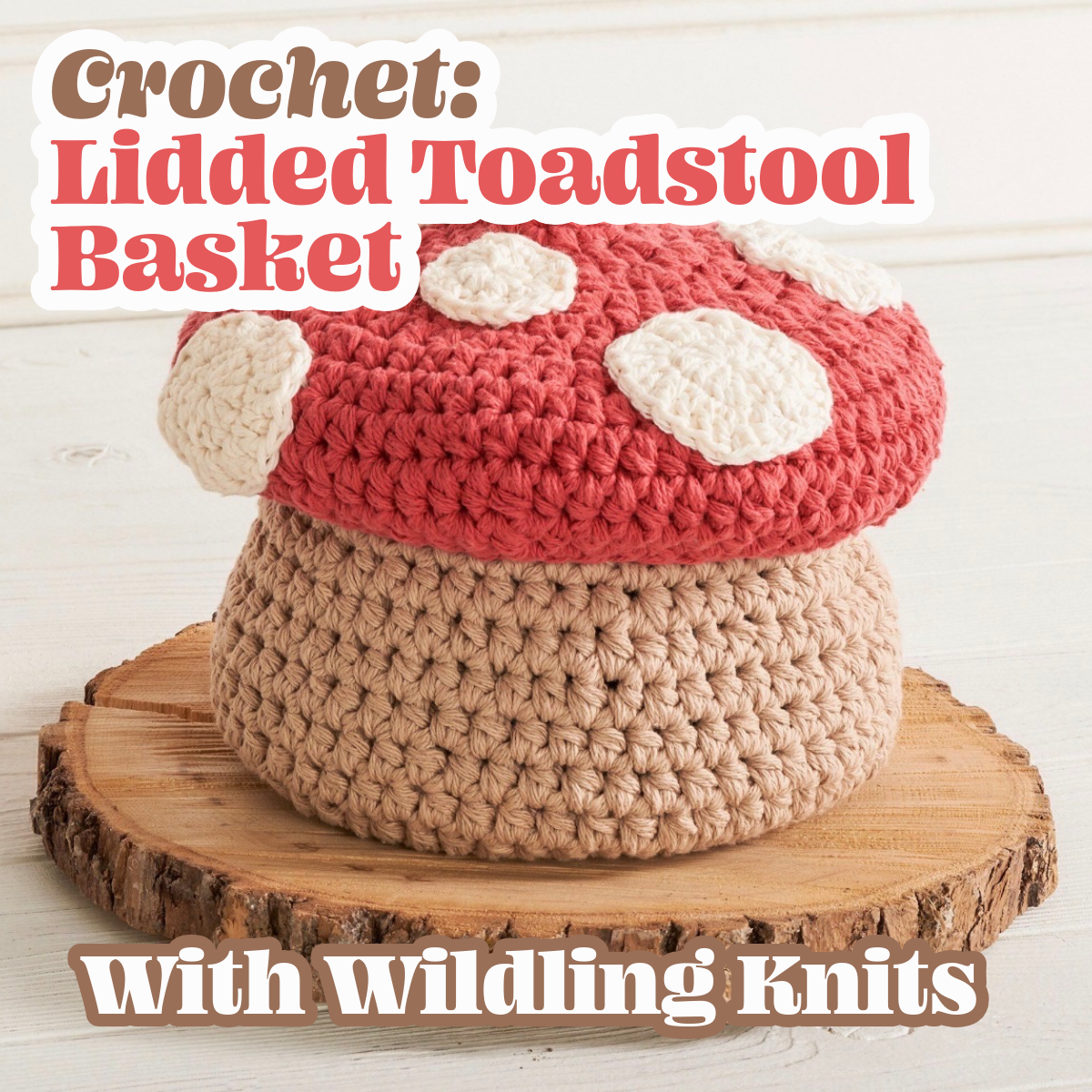 Crochet: Lidded Toadstool Basket