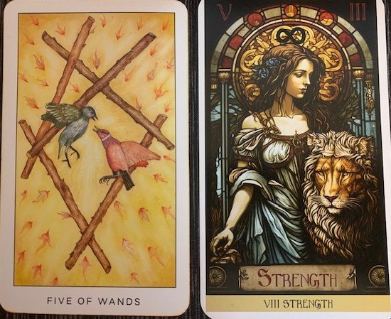 5 of Wands &amp; Strength
