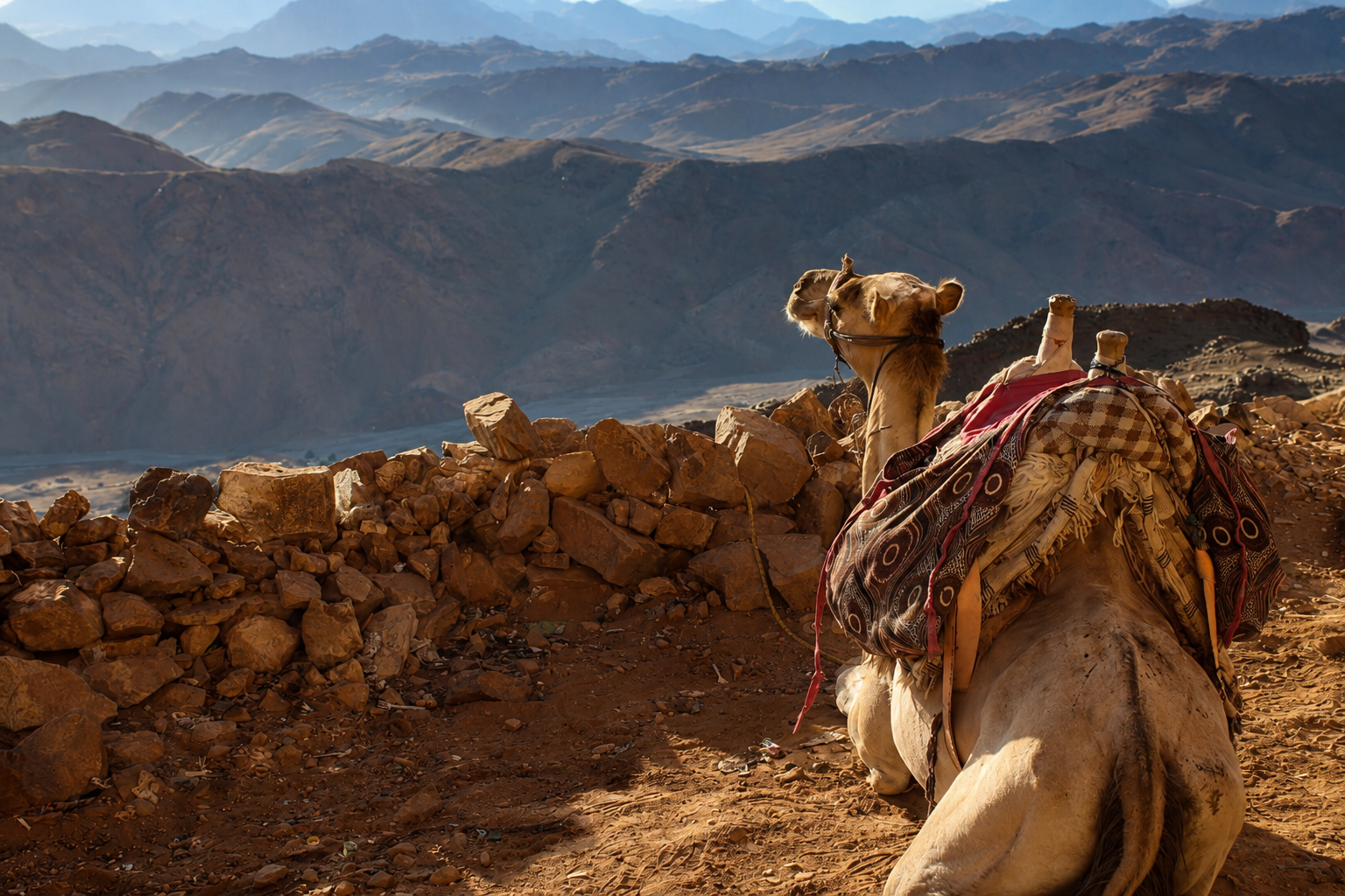 La llamada Ruta del Camello ofrece una alternativa más cómoda al ascenso tradicional y es utilizada por numerosos visitantes durante gran parte del recorrido.