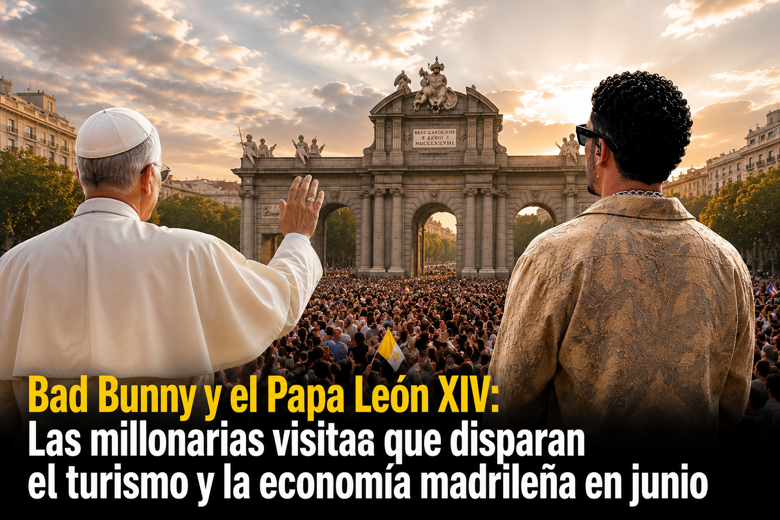 Bad Bunny y el Papa León XIV: Las millonarias visitan que disparan el turismo y la economía madrileña en junio