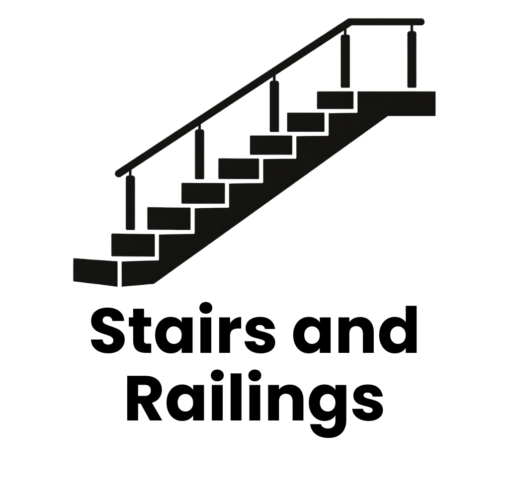 Stairs and railings clipart