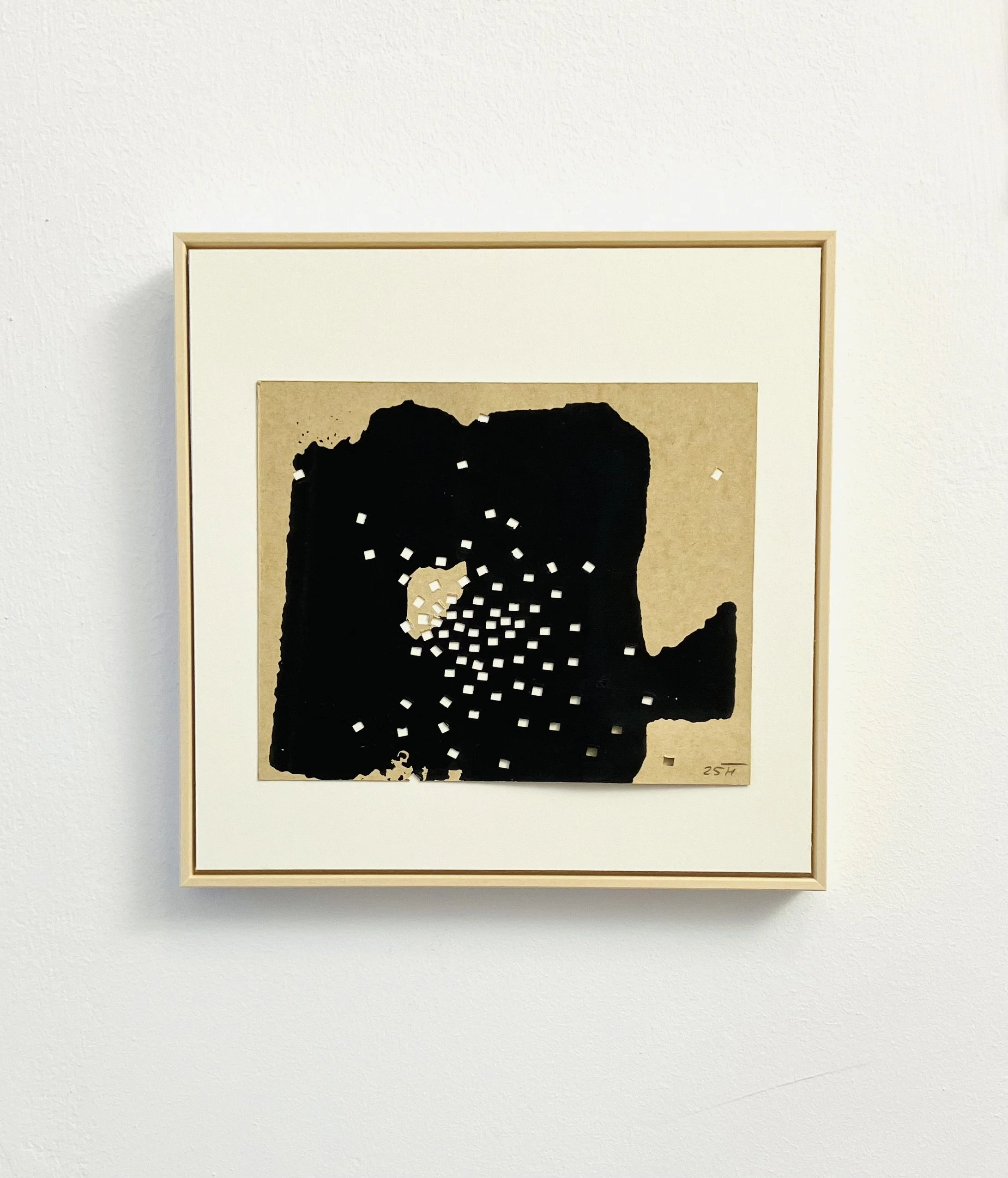  Let the music play II 2025  
Drehleier-Karton, Tusche 
(20 X 20 cm)