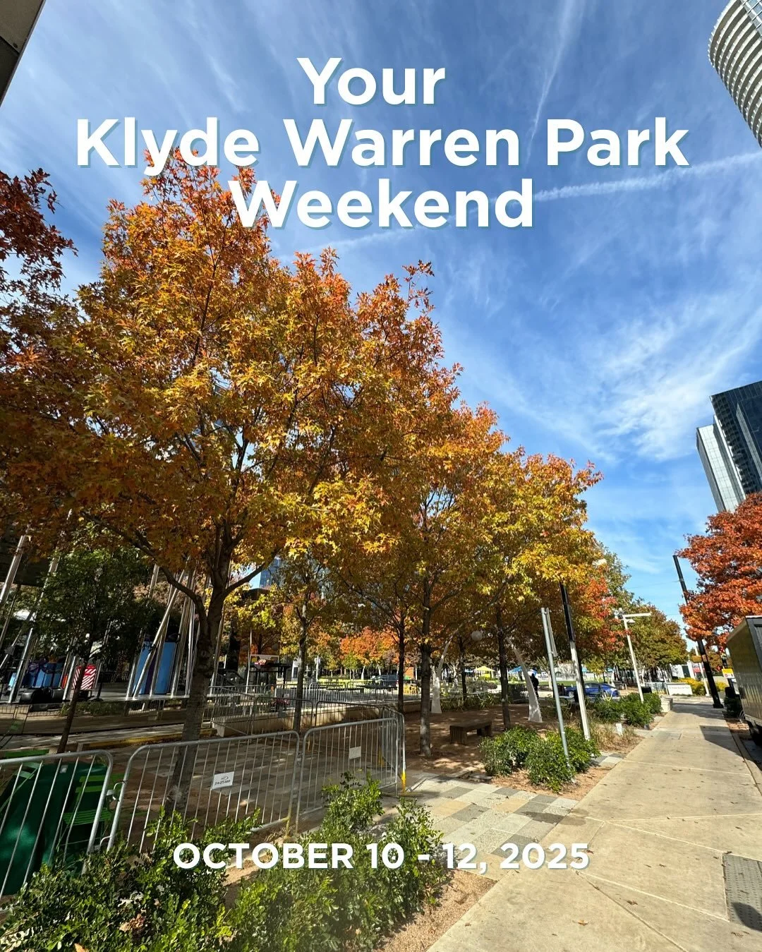 Live music ✔️ Family fun ✔️ Cultural celebrations ✔️

We&rsquo;ve got it all at Klyde Warren Park this weekend! Enjoy live performances, spark creativity with family-friendly activities, and immerse yourself in cultures from around the world.

See yo