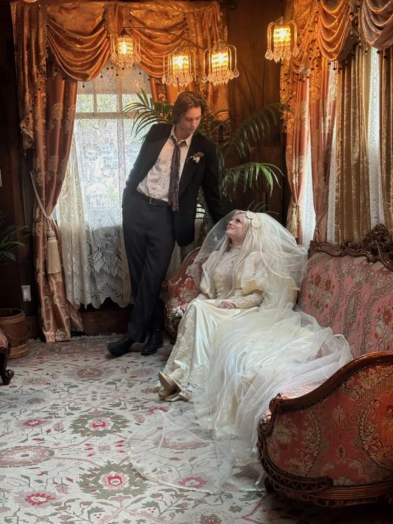 Vintage gown, classic wedding Old Brown House Highland Park Los Angeles Best Micro wedding Venue