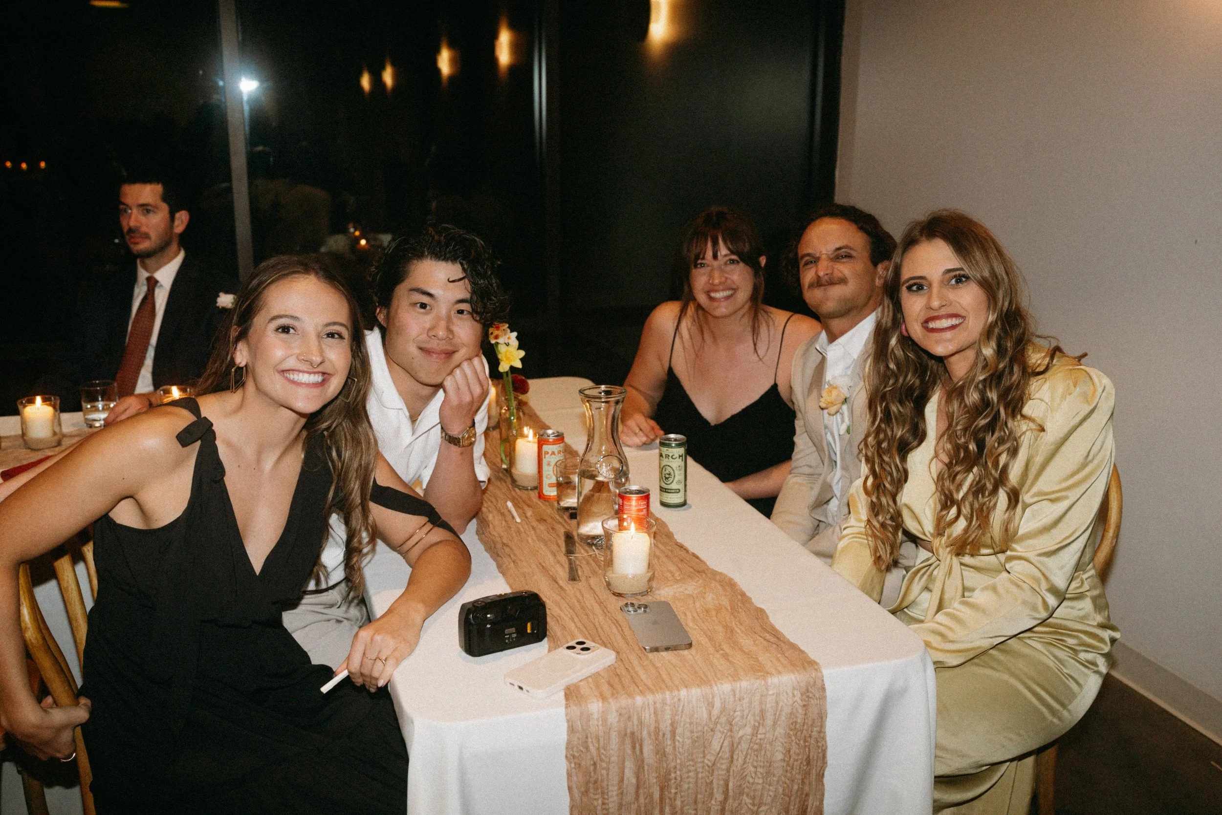 Guests enjoying dinner in The Grand Lady reception soace