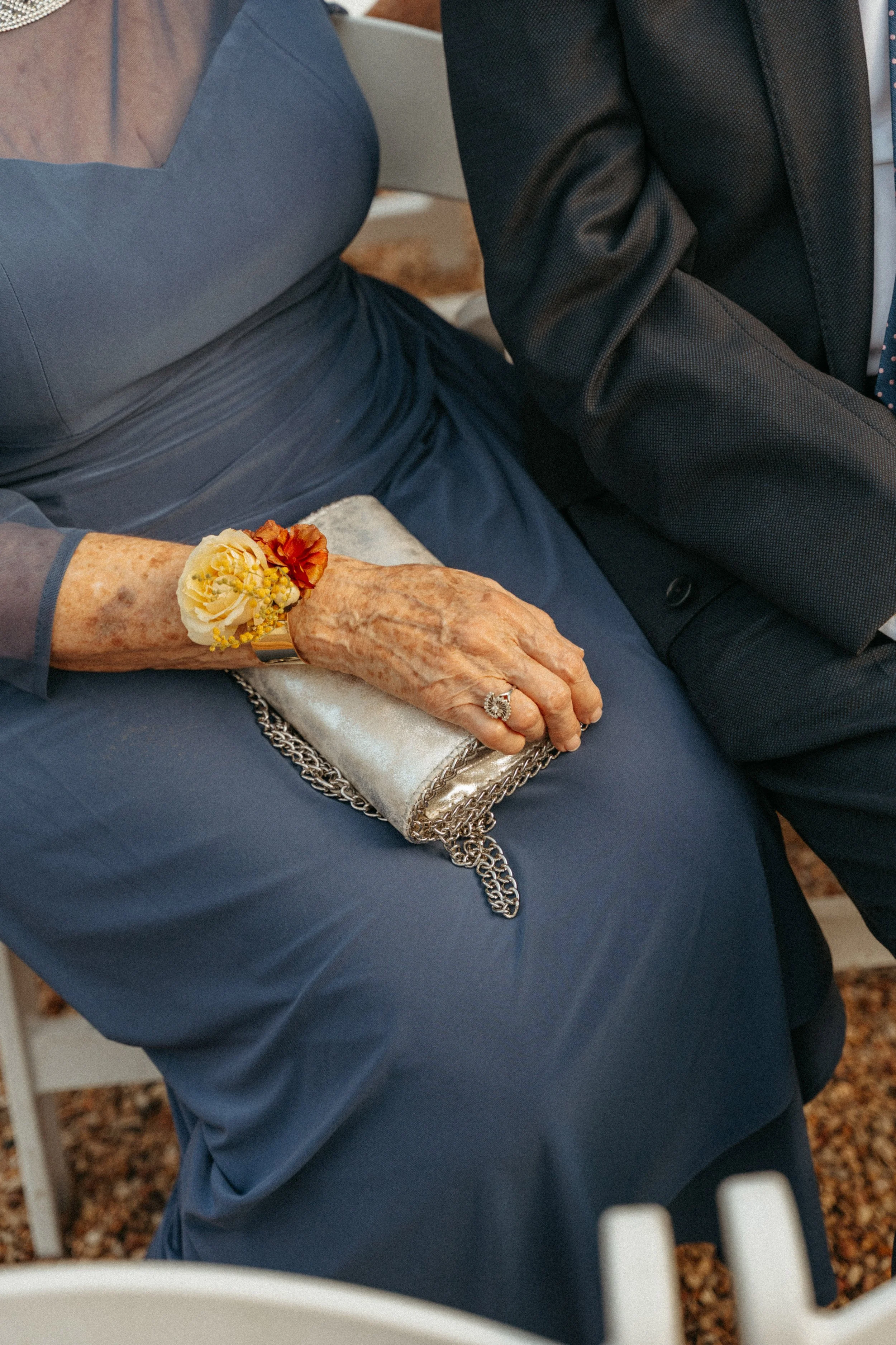 Guests watching a romantic garden ceremony at The Grand Lady wedding venue near Austin