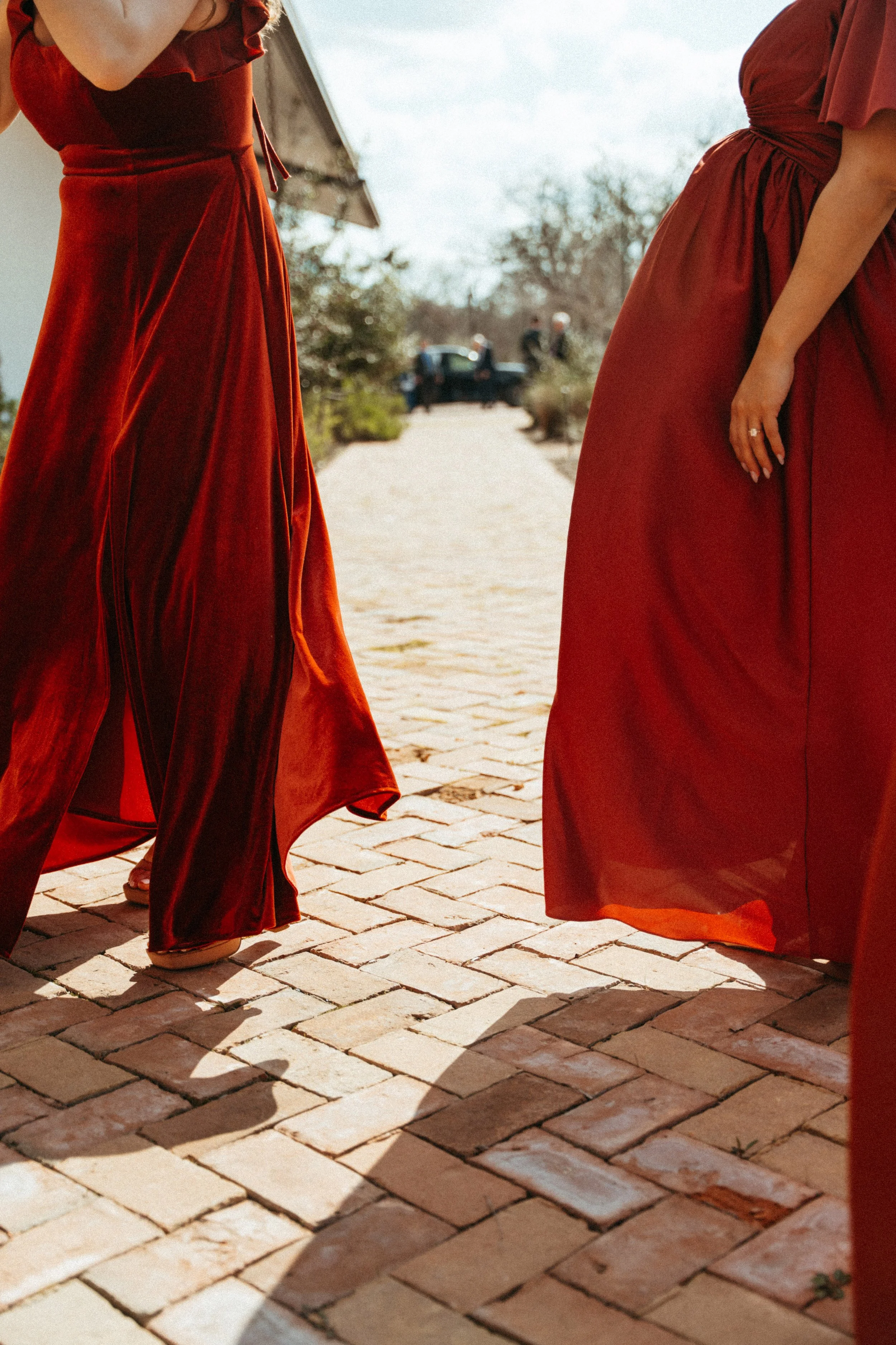 Beautiful fall color bridesmaids dresses at The Grand Lady in Manor TX