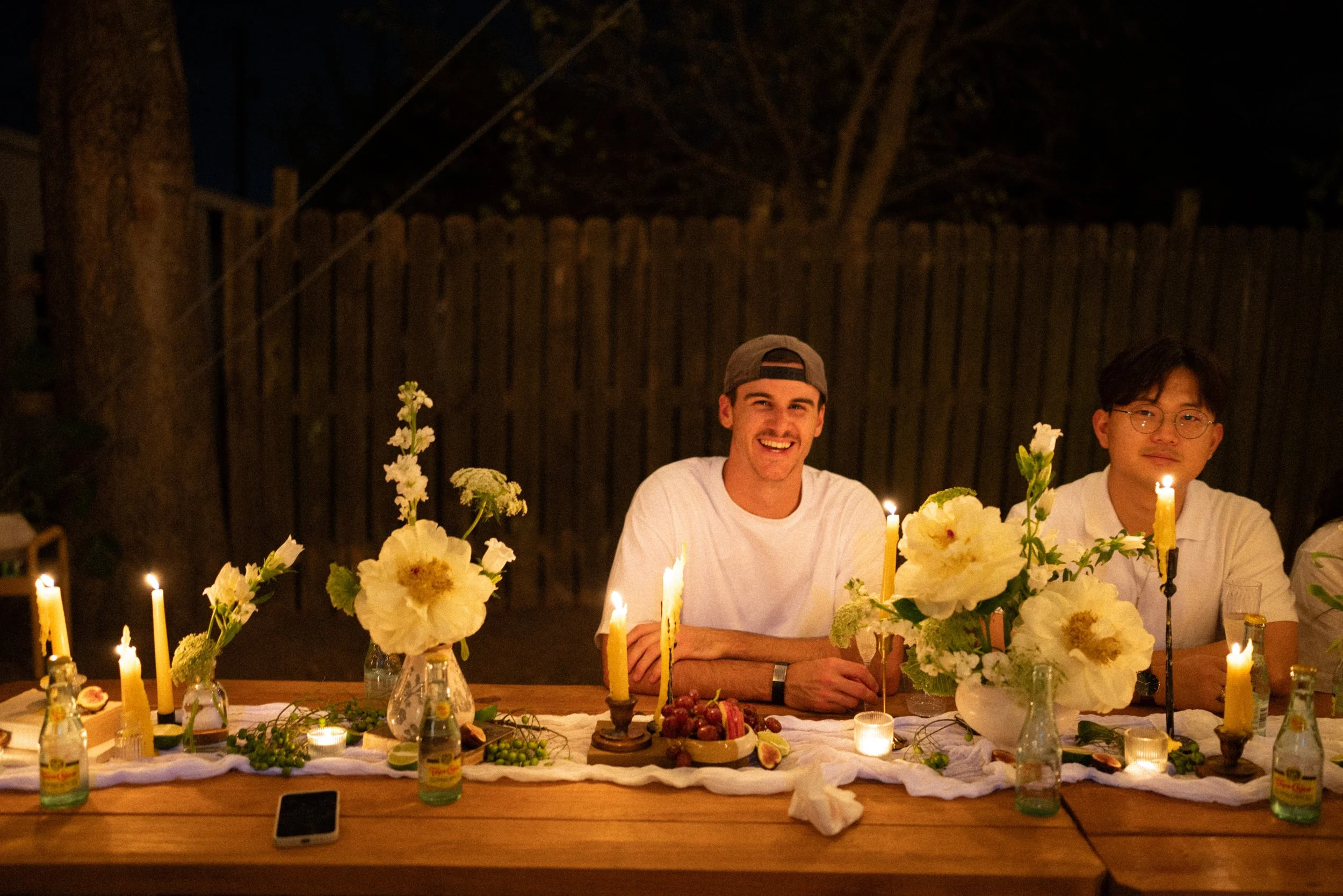 Austin wedding photographer capturing heartfelt speeches at engagement party