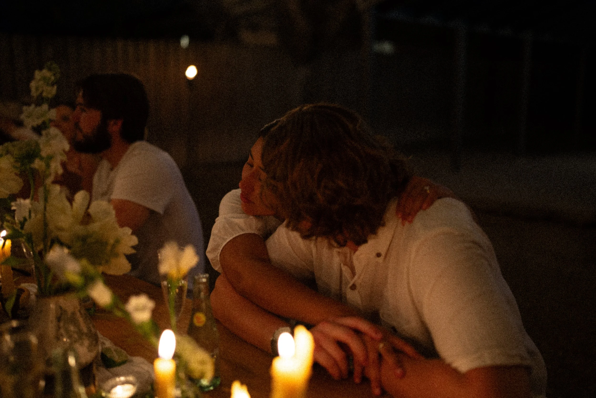 Austin wedding photographer capturing heartfelt speeches at engagement party