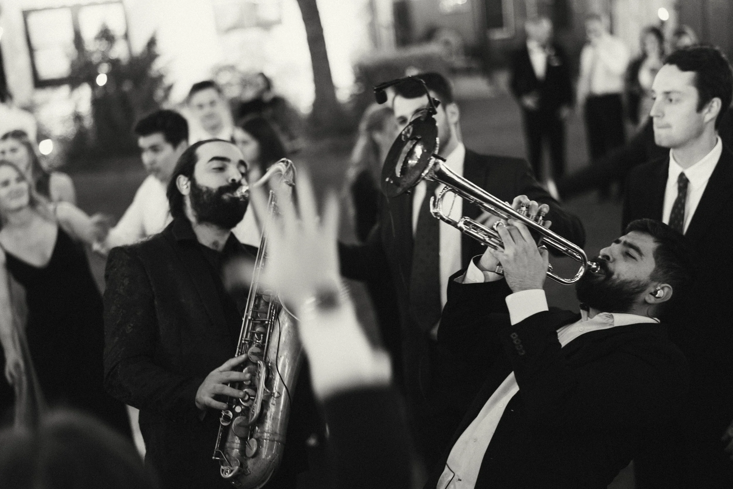 Hybrid 7 band performing live at Houston wedding reception | Austin travel photographer.