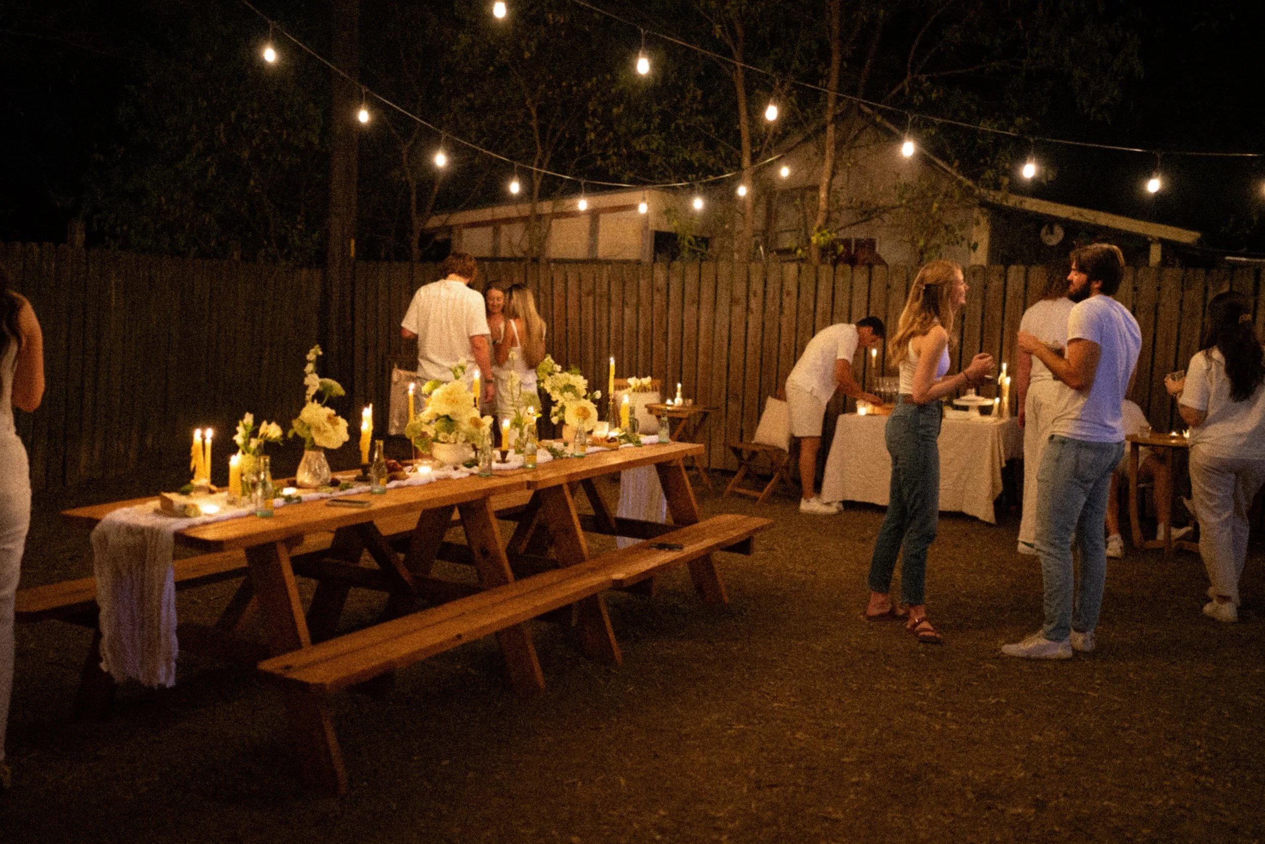 Bride-to-be celebrating with friends and family after proposal in Austin