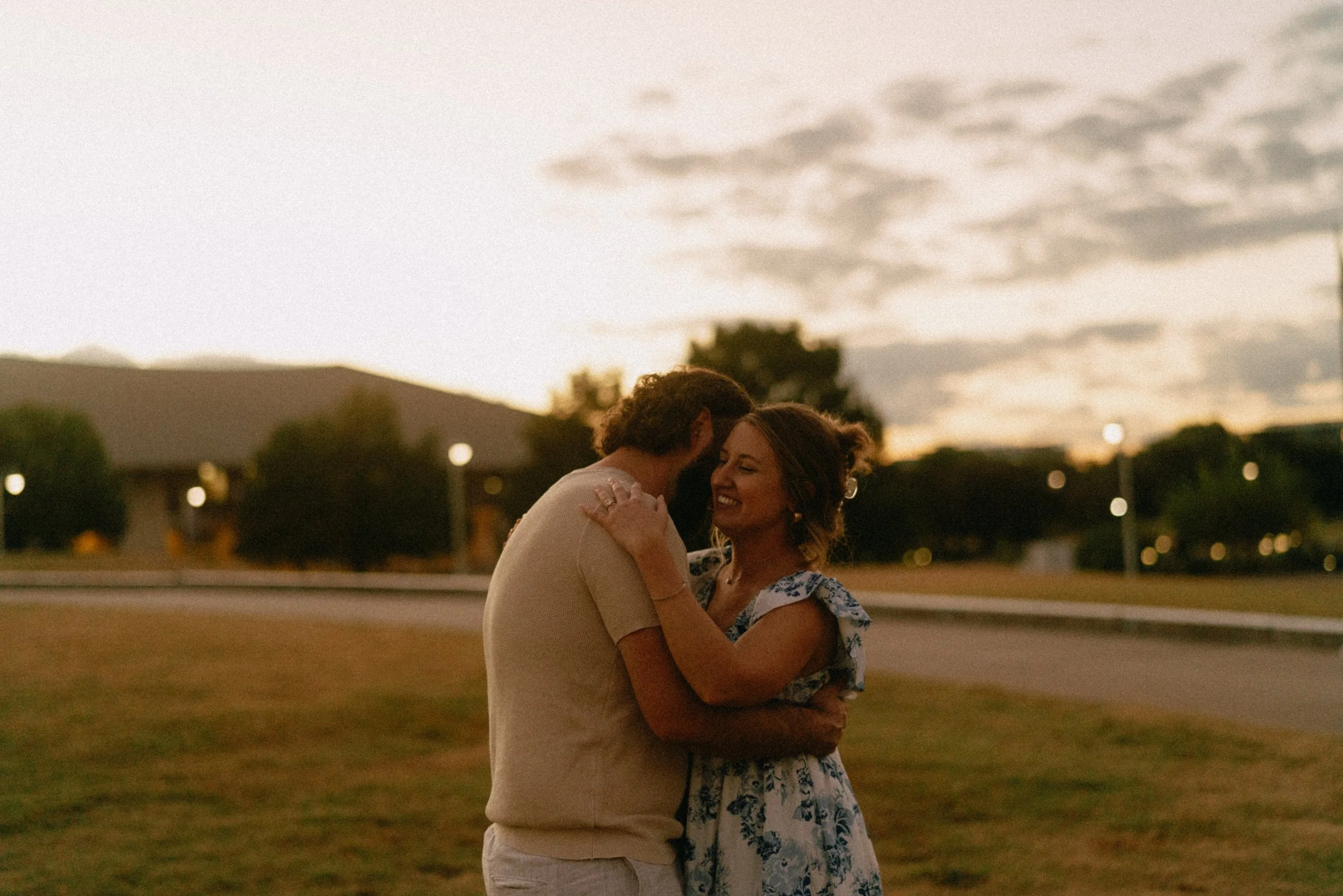 Emotional engagement moment in Austin as bride-to-be says yes