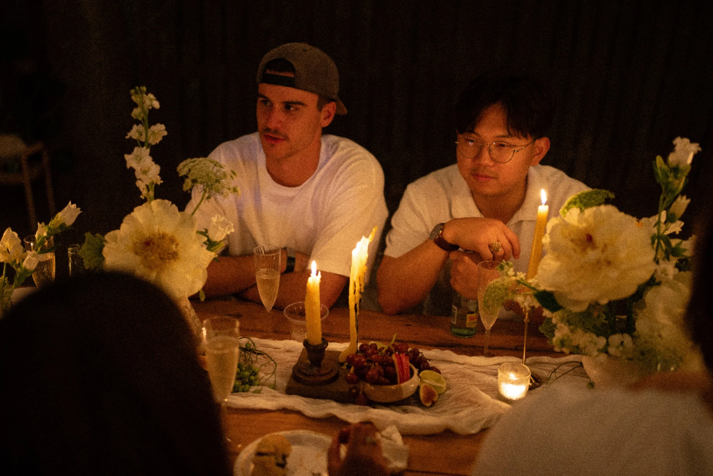 Austin wedding photographer capturing heartfelt speeches at engagement party