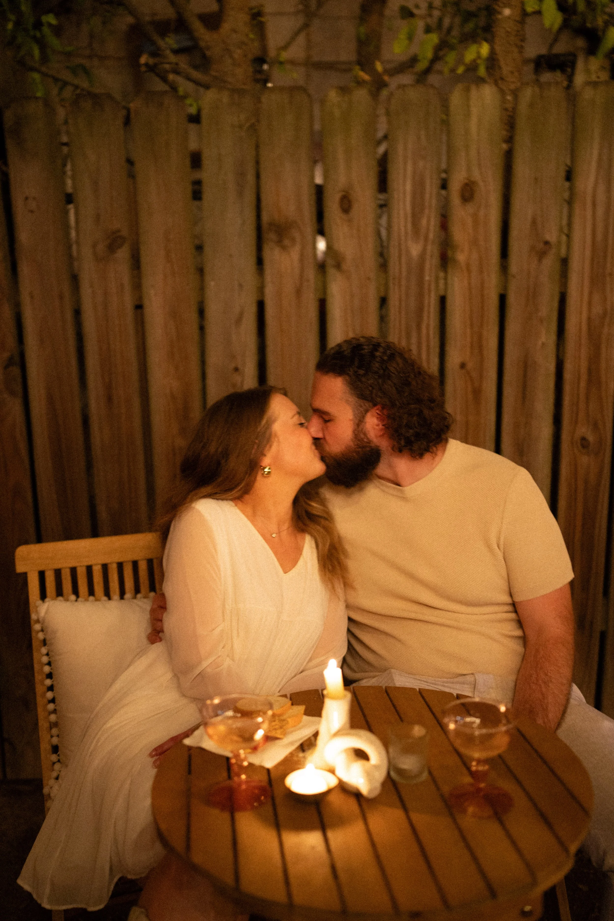 Austin wedding photographer capturing heartfelt speeches at engagement party