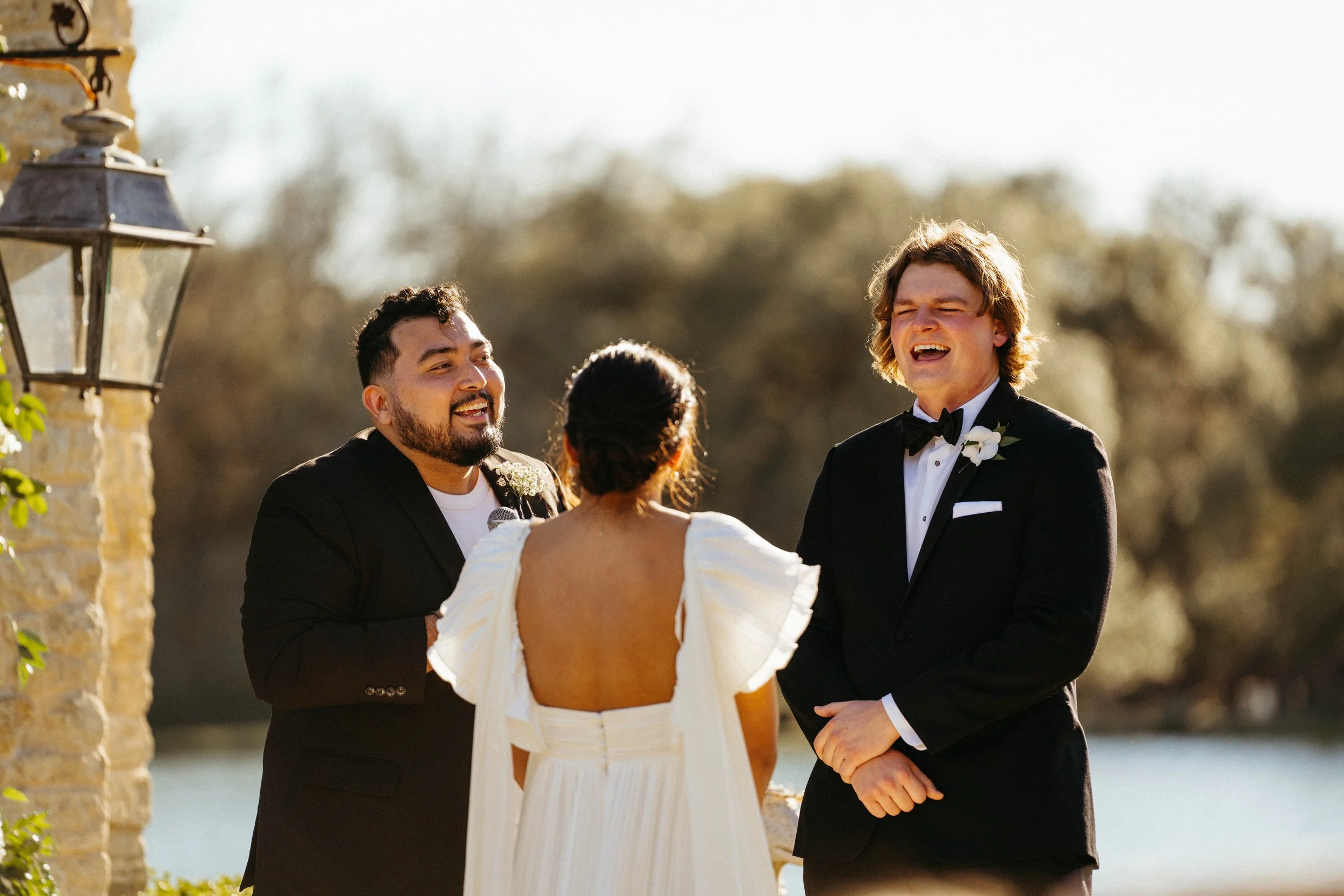 Candid wedding ceremony moments in Houston | Austin wedding photographer.