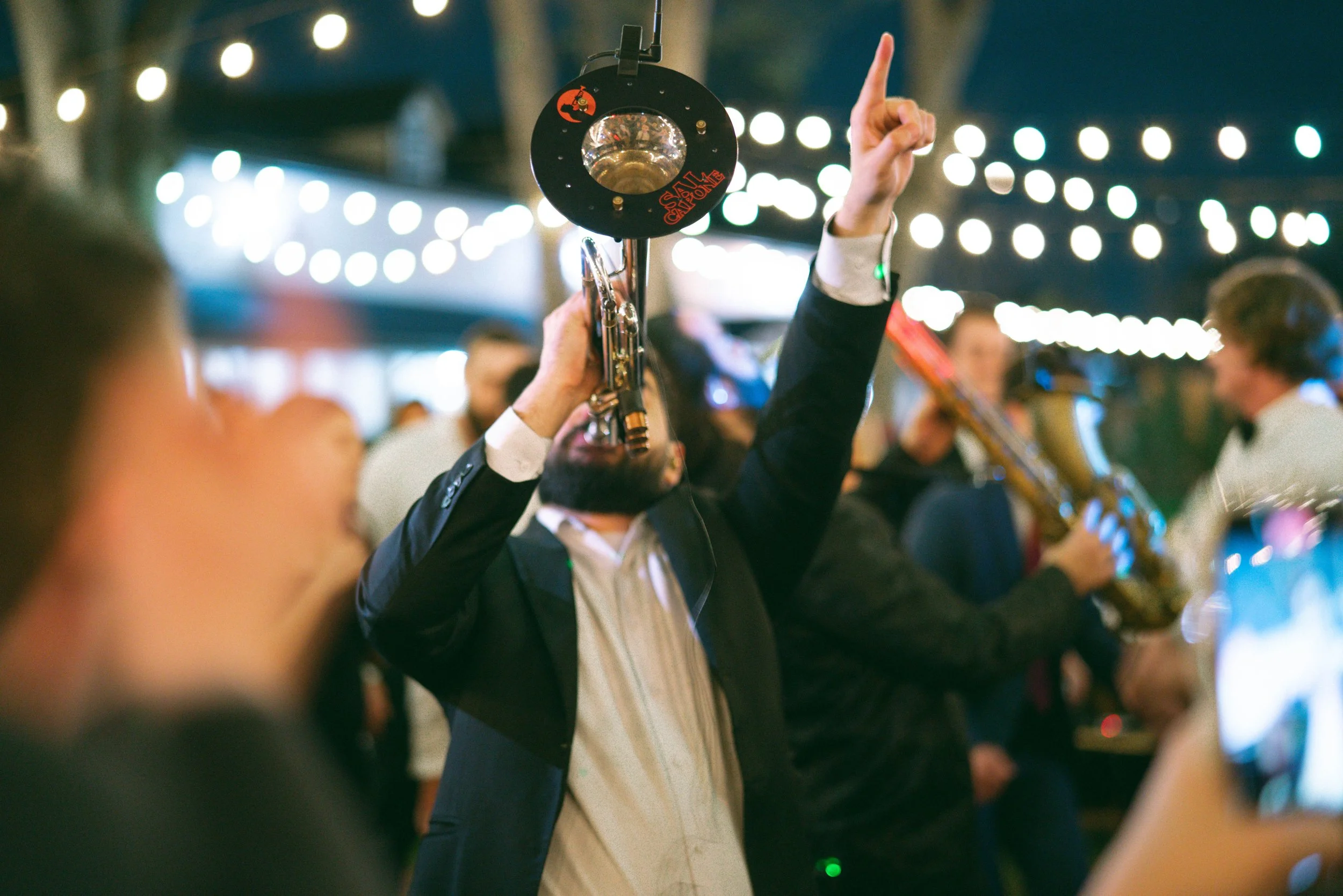 Hybrid 7 band performing live at Houston wedding reception | Austin travel photographer.