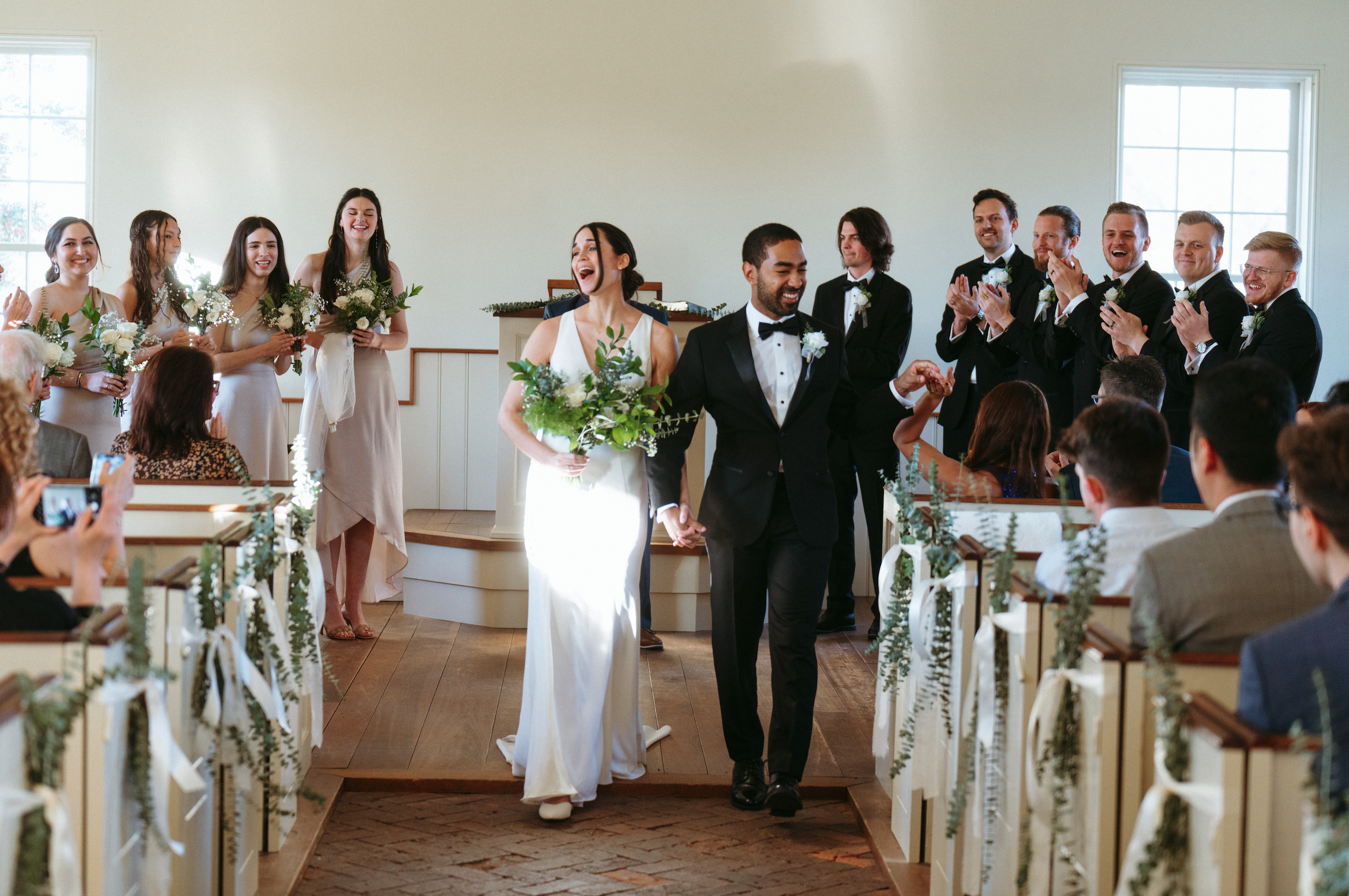 traditional church house wedding