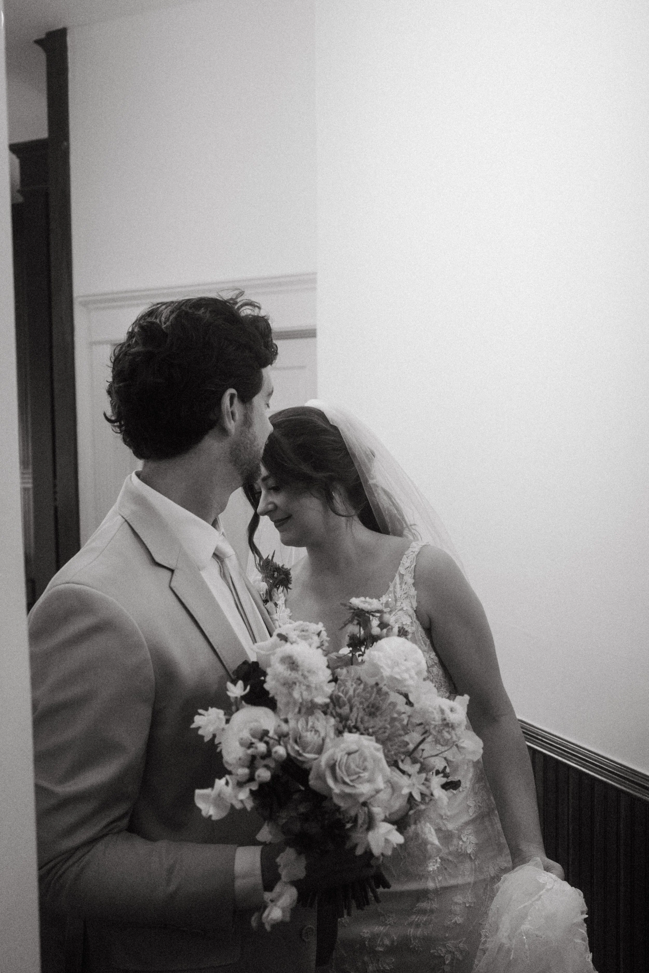 Couple sharing a quiet moment at The Grand Lady Austin reception