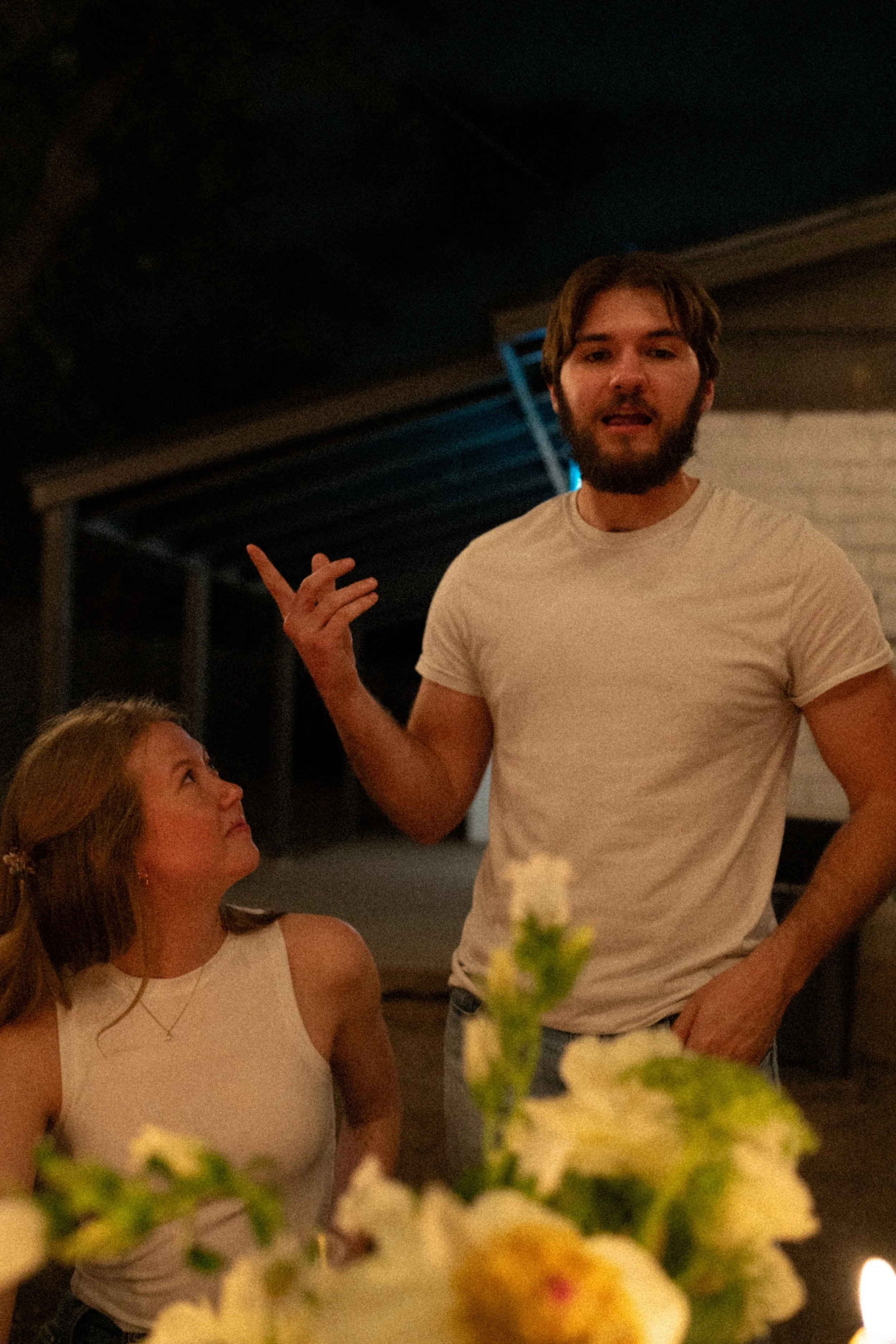 Austin wedding photographer capturing heartfelt speeches at engagement party
