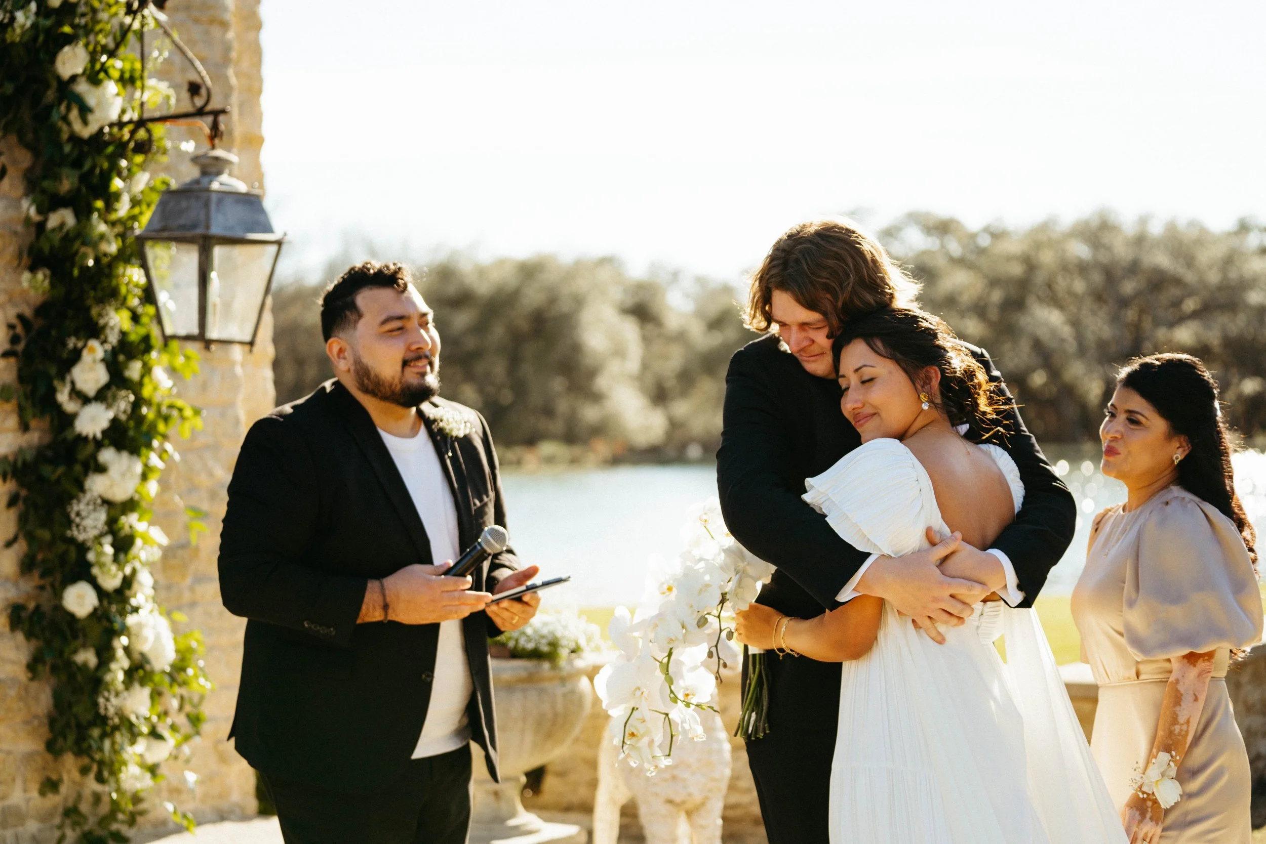 Emotional wedding ceremony moments in Houston | Austin wedding photographer.