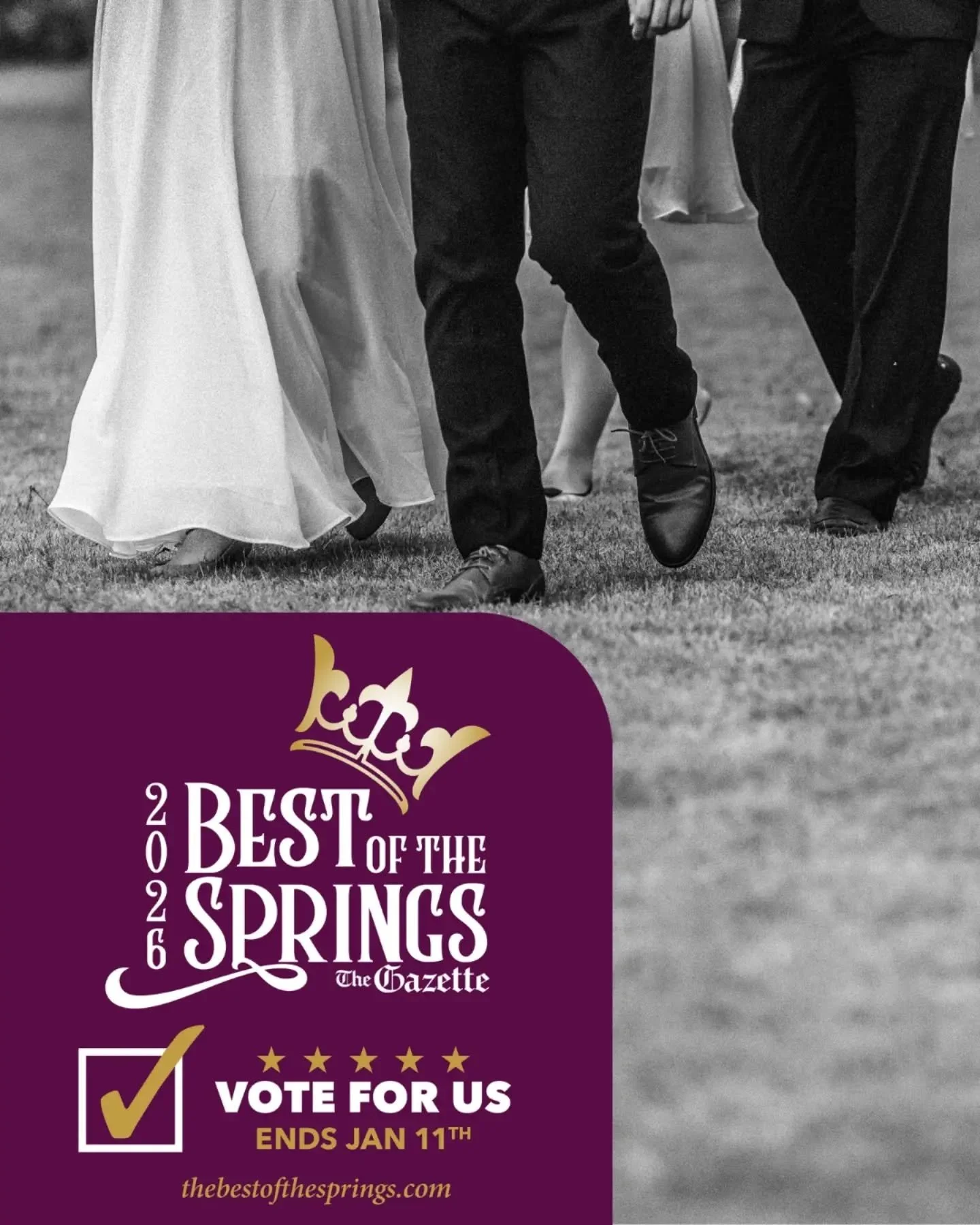 Kyle and I have officially been nominated for Best of the Springs 2026 &ndash; Wedding Planner and we were BOTH included in the Top 10 nominees chosen to move forward to the voting ballot! 🥹✨

This means more to us than we can even put into words. F