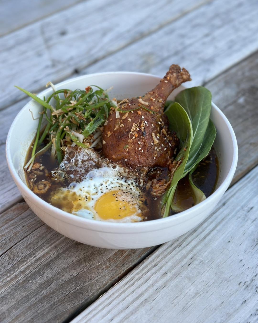 Another rainy day? 
No worries, spice things up with the Duck Ramen 😋🤤for dinner. A delightful blend of Asian and Caribbean flavors. 🌶️🌶️🌶️🌶️🌶️(spice level 5/10)
Available for dine in or take out.
Call (276)-285-2202 to place your order or mak