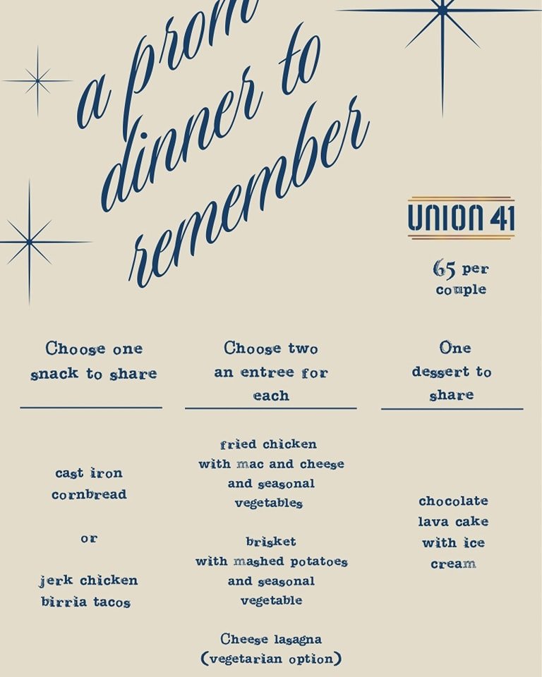 If you are still looking for last-minute dinner reservations for prom. We've got some availability between 5pm and 6:30pm on 4/27. Shoot us a DM or give us a call at 276-285-2202