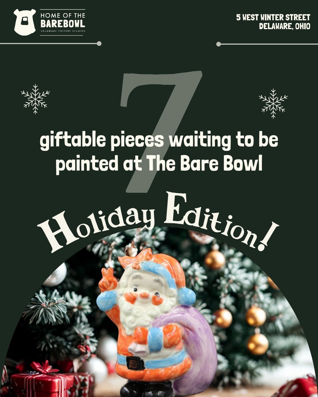 Here are just a few pieces from our holiday collection! 🎄 Come give these festive pieces the merry and bright makeover they&rsquo;re waiting for. (Psst - they make the best personalized gifts! 🎁 )

✨ Know who made this cutie Santa? Tag them! 🎨 We 