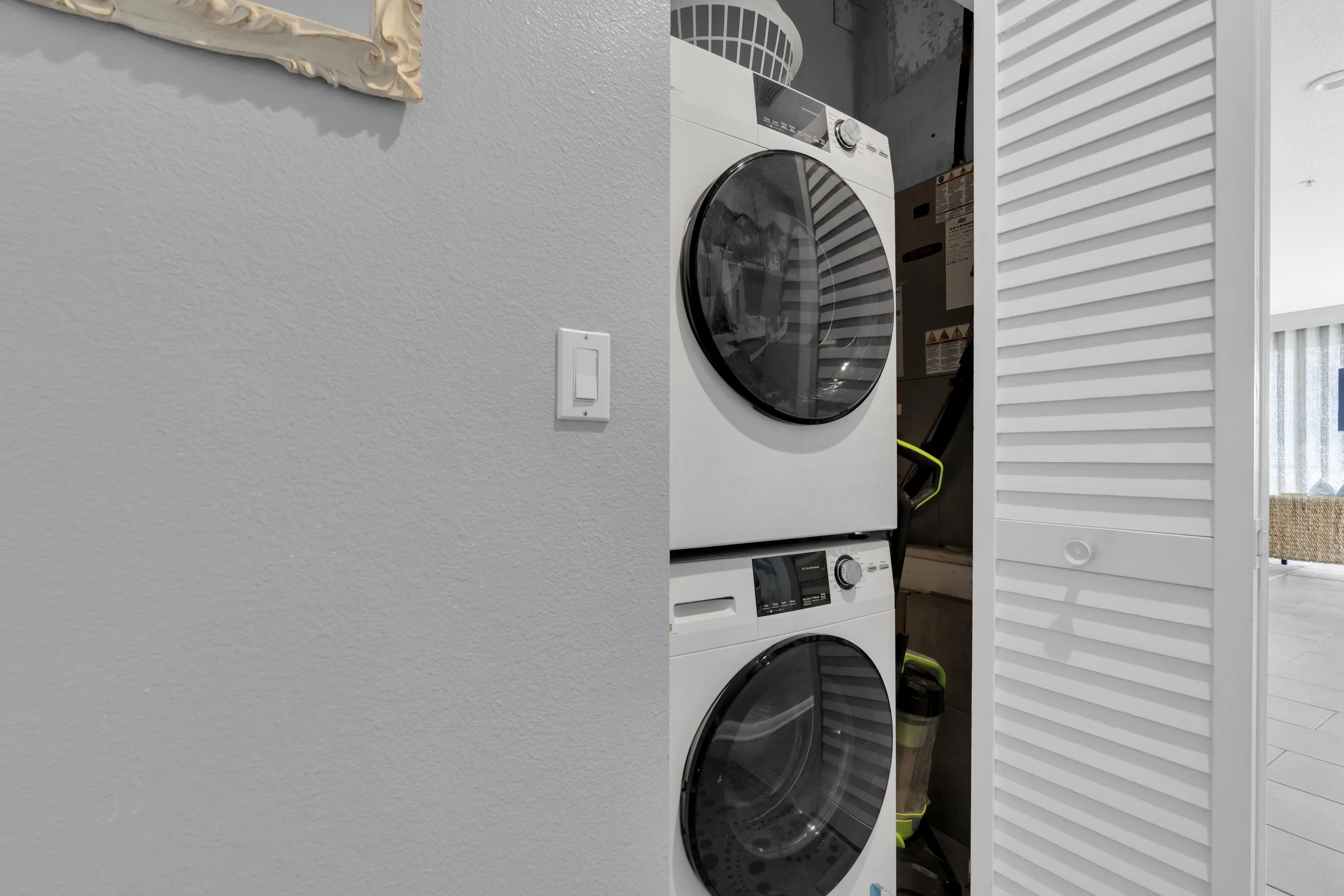 In unit washer and dryer