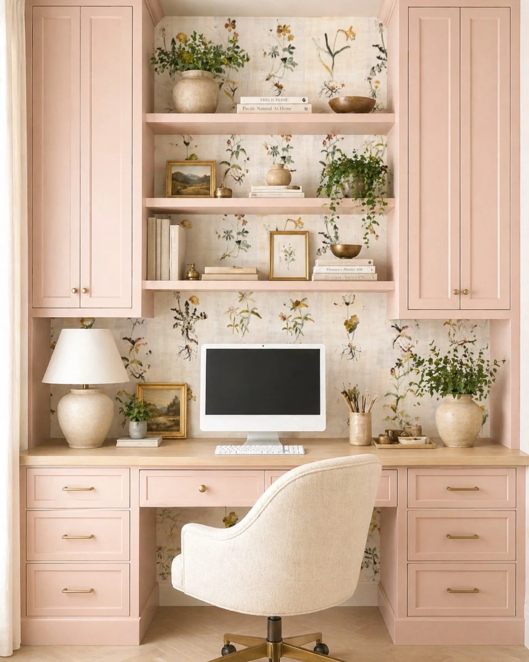 What is it about pink that seems to charm the heart? I've created a coral/pink version of this design and LOVE it!! It leaves room for pink accents, peach, coral, red, expanding the direction this can go.