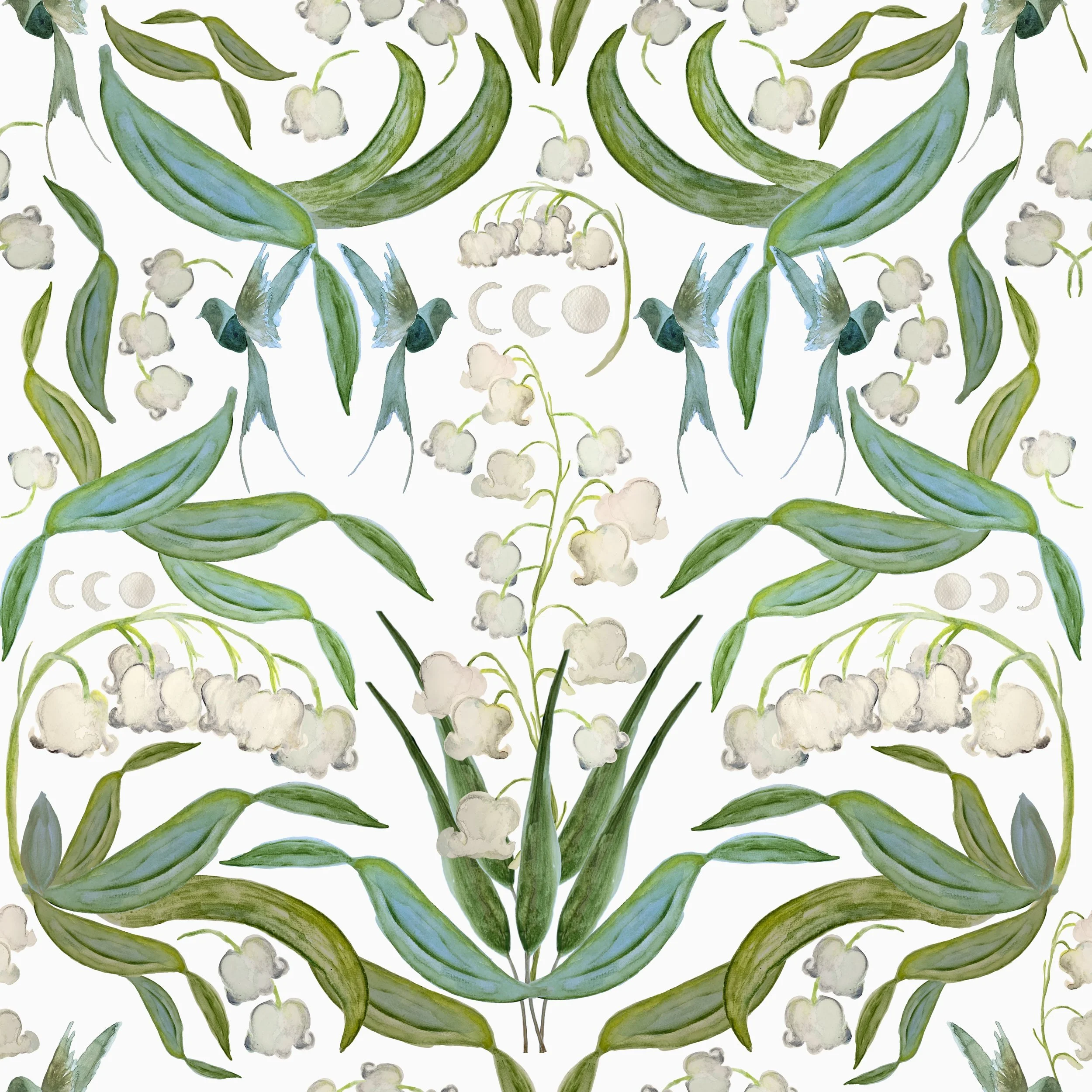 Teal lily of the valley on black.jpg