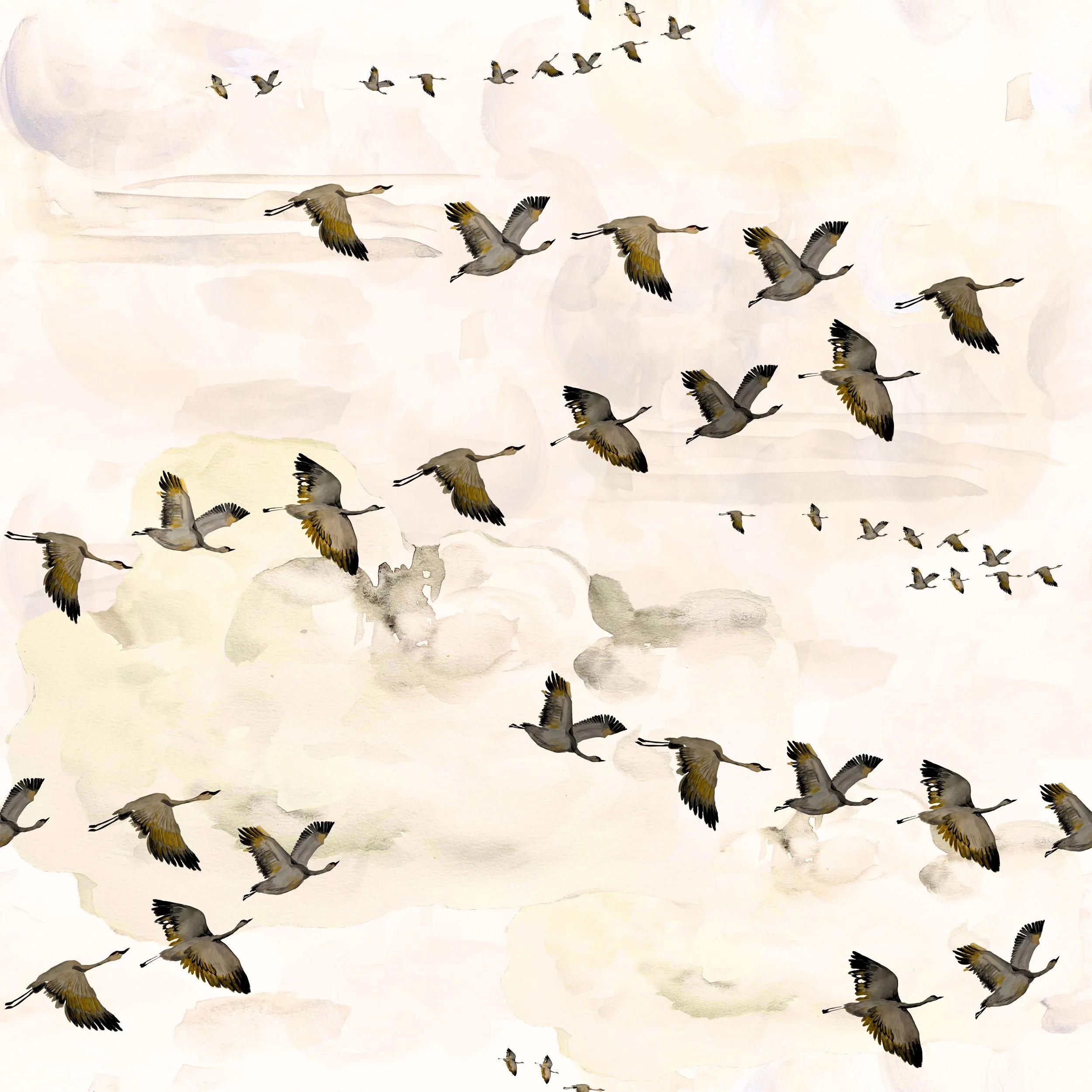 gold and cream cranes.jpg