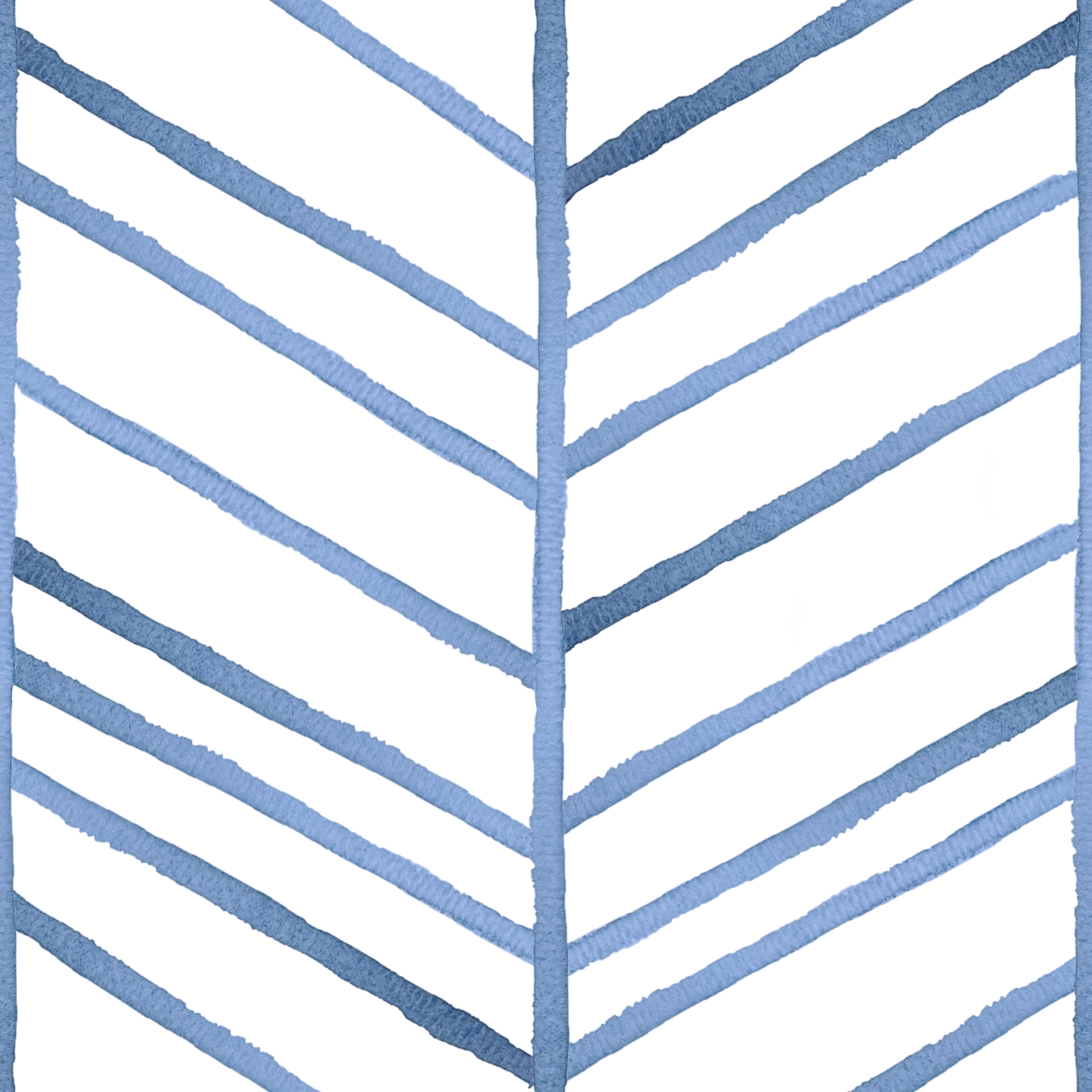 Close-up of a blue and white geometric patterned fabric with diagonal lines forming chevron shapes.