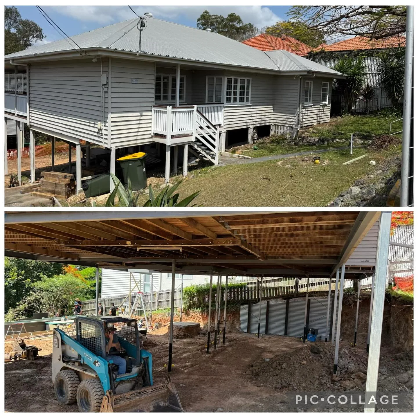 House shifted + dug out = a whole lot more usable space. Loving the results so far!