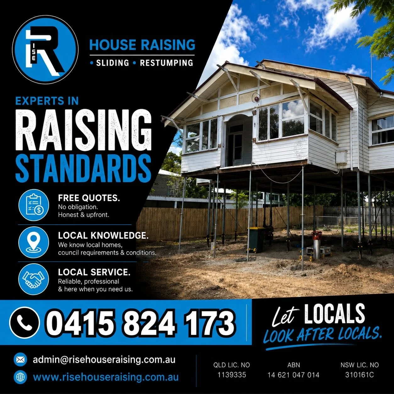 Need your house raised or restumped? Start with a free quote from your local experts. #houseraising #houseraiser #restump