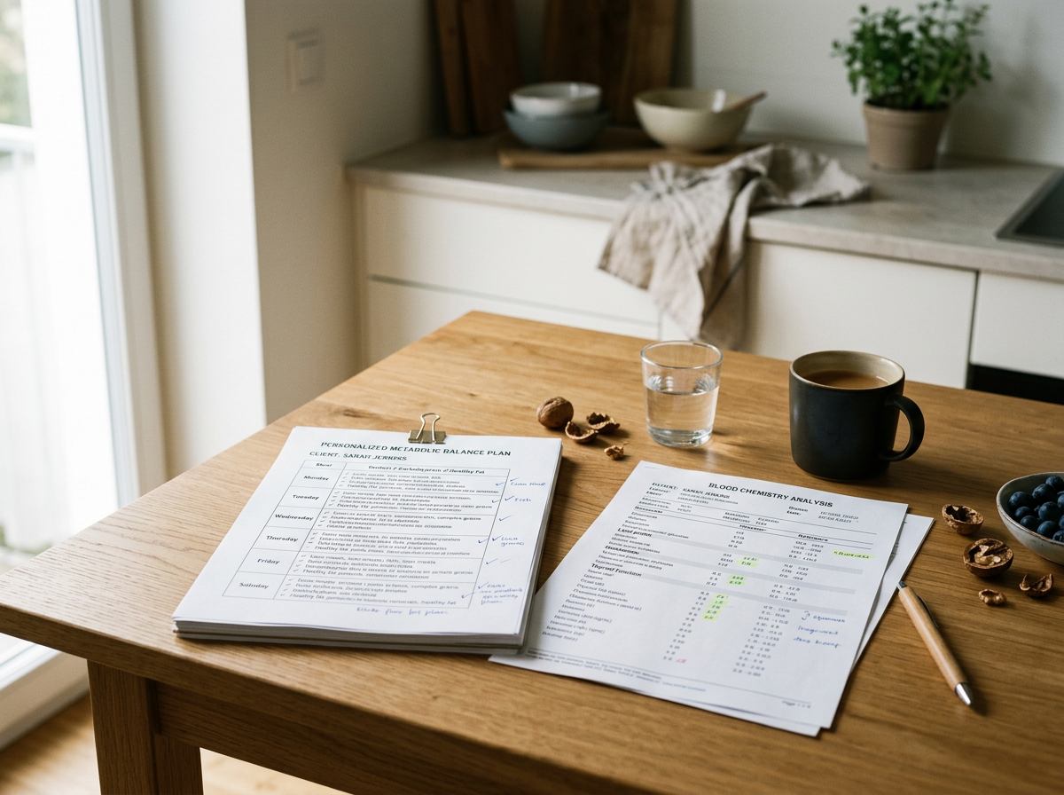 Personalised Metabolic Balance nutrition plan created from blood test results.
