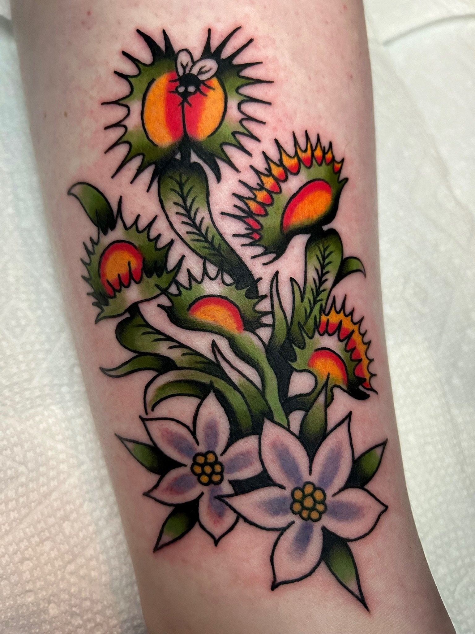 Venus Fly Trap Tattoo by Mitch Hoggard