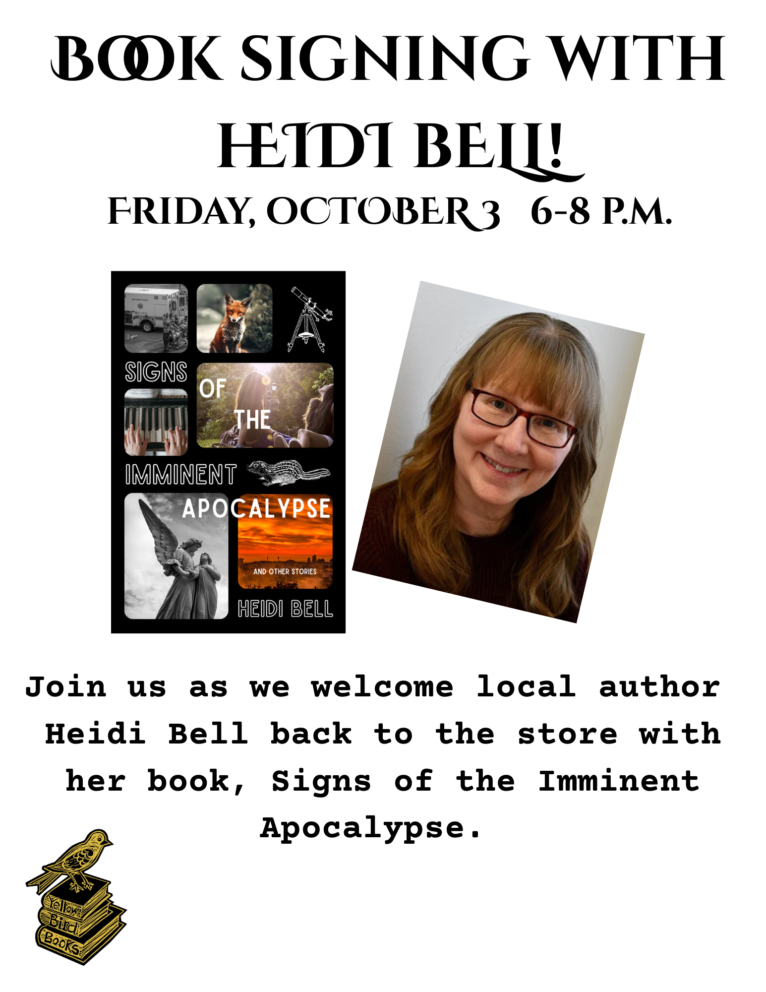 October First Friday: Author Heidi Bell