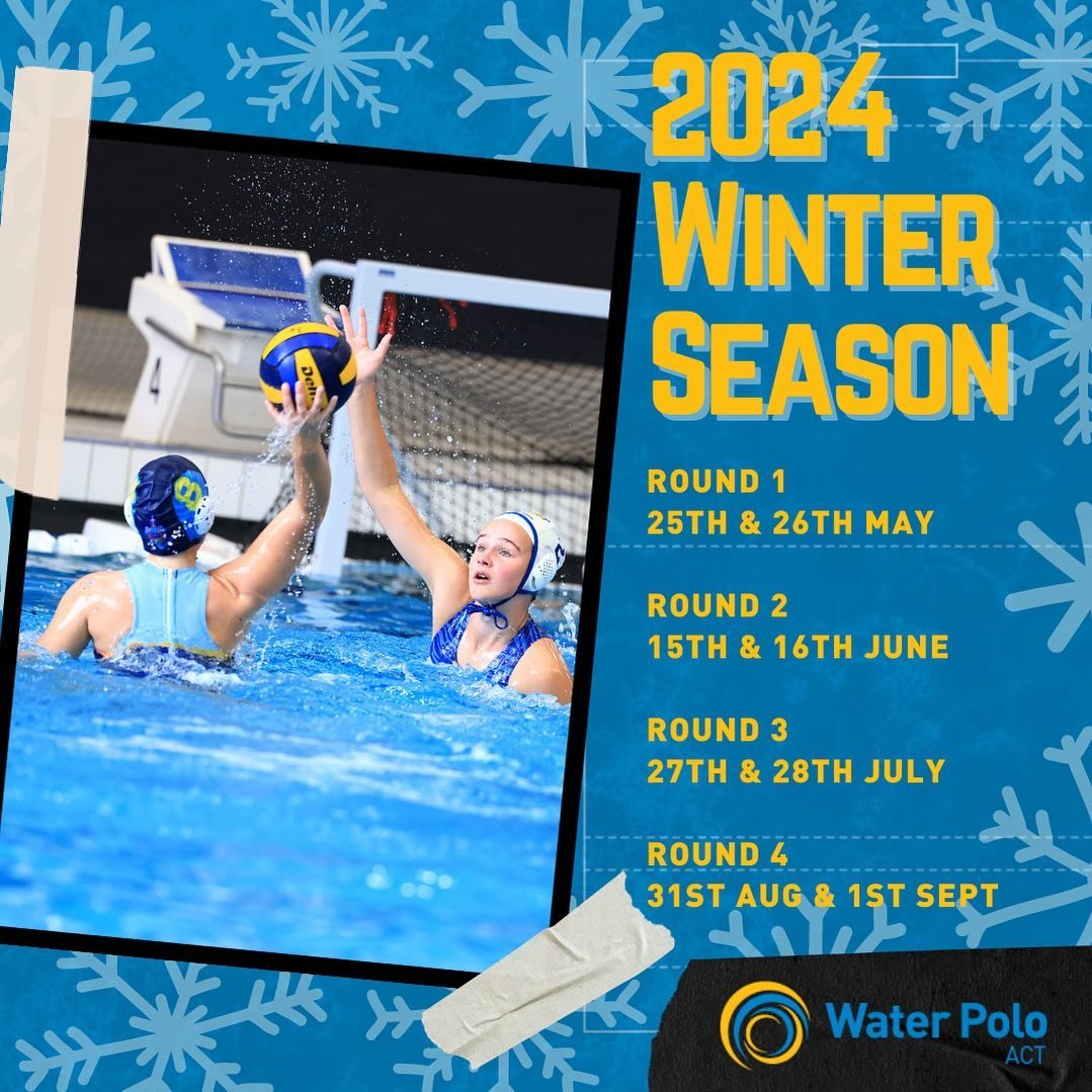 ❄️ 2024 Winter Season ❄️

Winter season is just around the corner! Good news we are inside, out of the cold, at the AIS Aquatic Centre. 

Dates
Round 1️⃣ 
25th and 26th May 2024

Round 2️⃣
15th and 16th June 2024

Round 3️⃣
27th and 28th July 2024

R