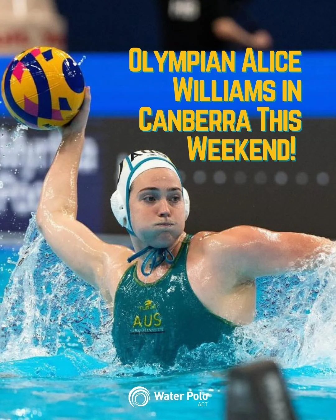 Olympian Alice Williams in Canberra This Weekend! 🚨

Join Aussie Stinger &amp; Olympic Silver Medallist Alice Williams as she attends our Girls Only Come &amp; Try Water Polo sessions 🤽&zwj;♀️🥈

Alice will be at all three Come &amp; Try sessions, 