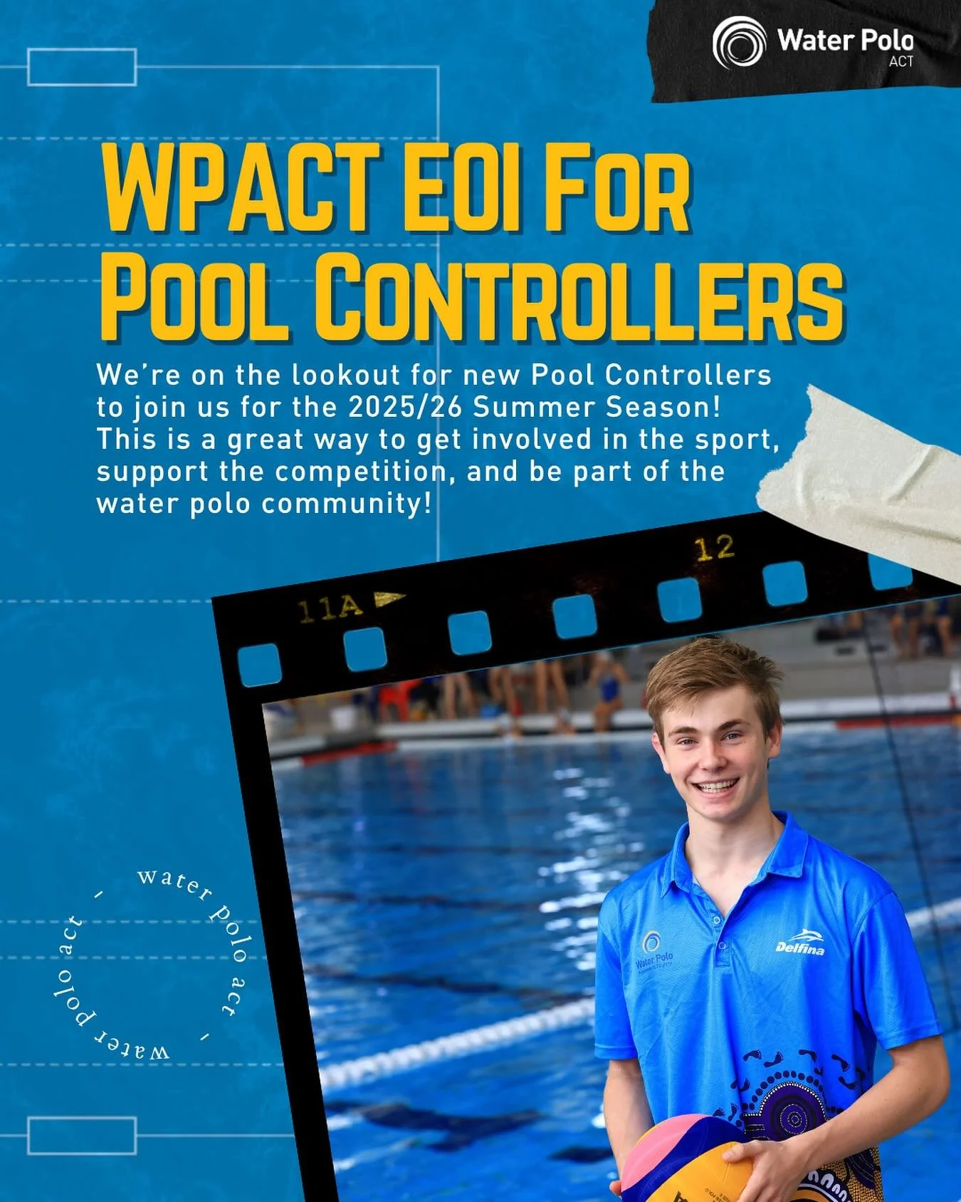 📢 WPACT EOI for Pool Controllers 🤽&zwj;♂️💪

We&rsquo;re on the lookout for new Pool Controllers to join us for the 2025/26 Summer Season! This is a great way to get involved in the sport, support the competition, and be part of the water polo comm