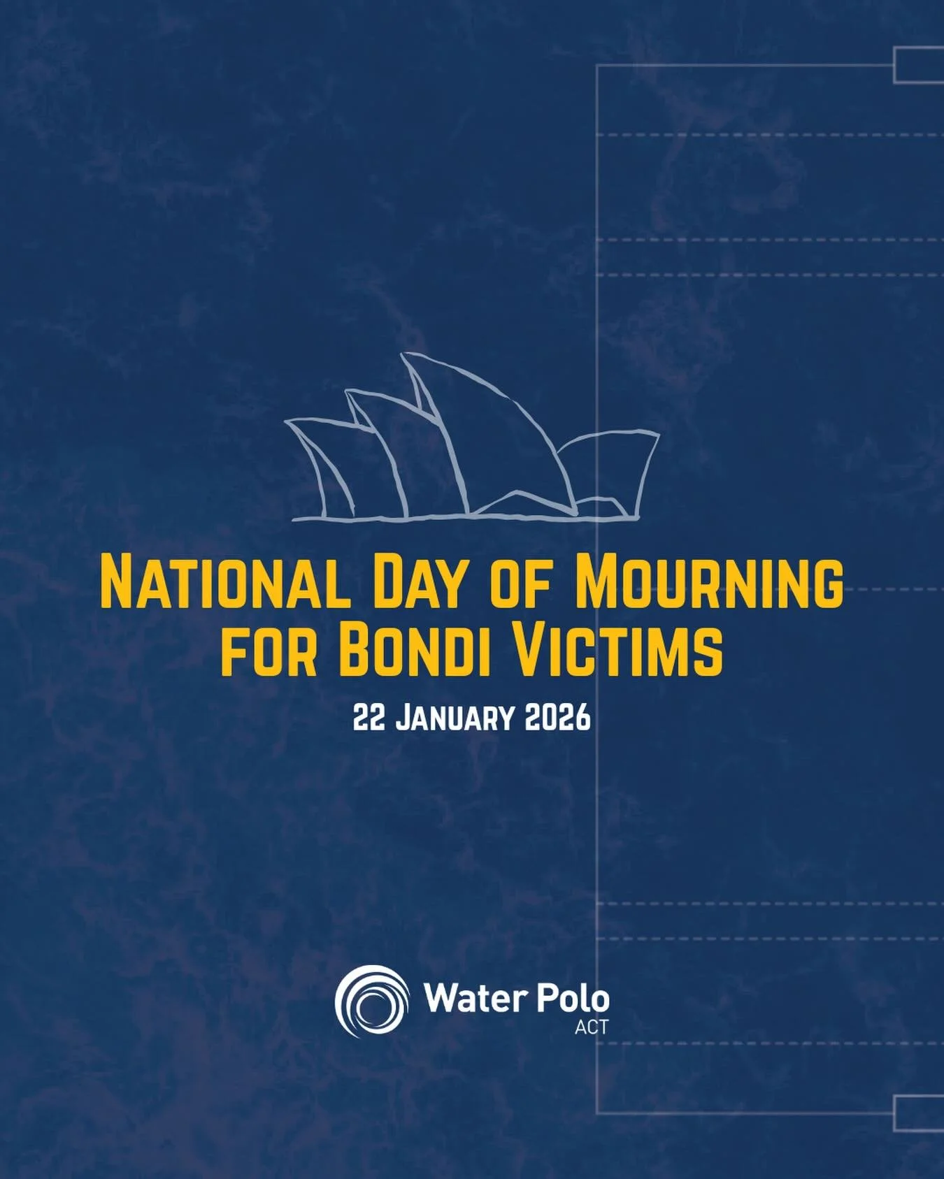 National Day of Mourning &ndash; Bondi 💙
22 January 2026

Today, we pause to remember and honour the victims of the tragic events in Bondi, and to stand in solidarity with their families, friends, first responders, and all those affected.

Our thoug
