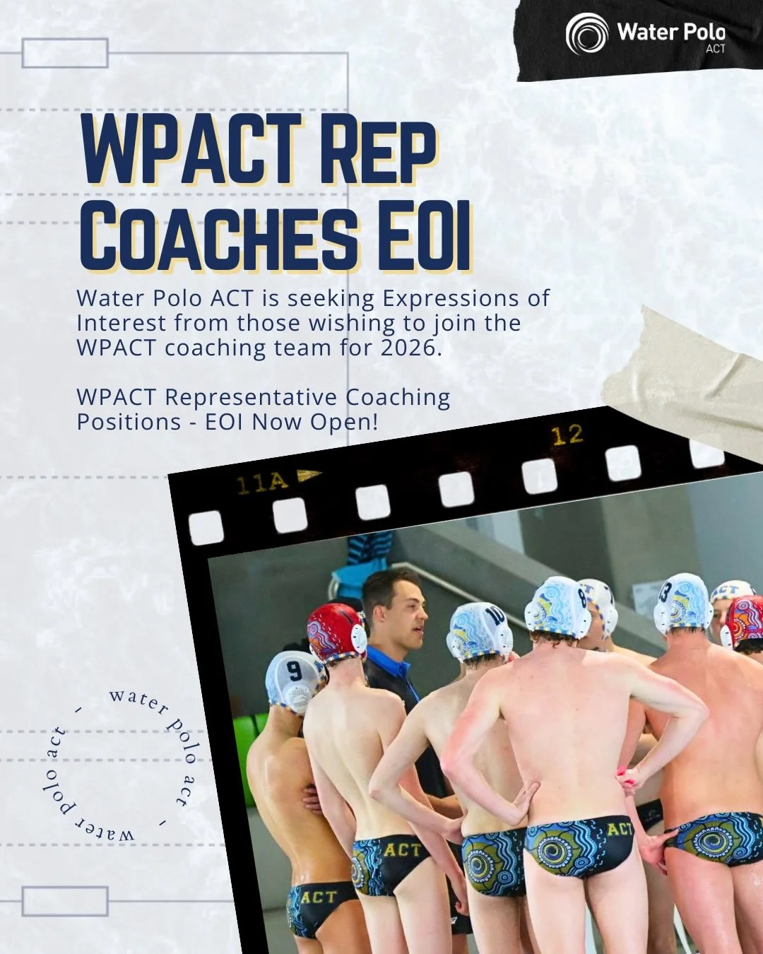 WPACT Representative Coaching Positions - EOI Open! 📣🤽&zwj;♂️🤽&zwj;♀️

Water Polo ACT is seeking Expressions of Interest from those wishing to join the WPACT coaching team for 2026.

Successful coaching teams will lead ACT representative athletes 