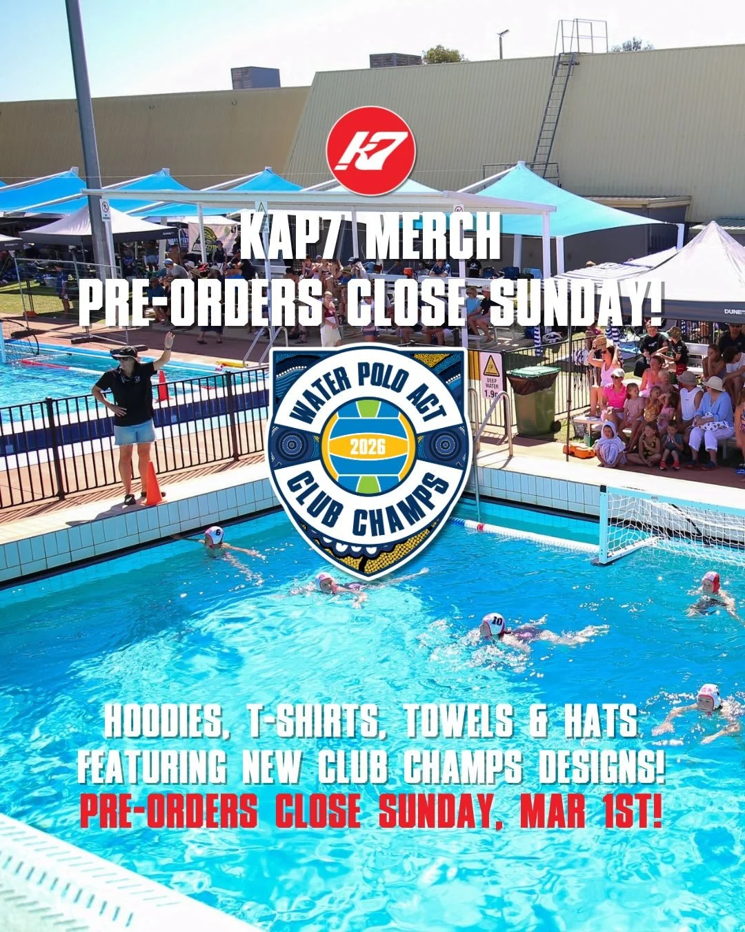 Last Chance &ndash; WPACT Club Champs Merch Pre-Orders Close Tomorrow! 🚨

WPACT Club Champs KAP7 merch pre-orders close tomorrow, Sunday March 1st - this is your final opportunity to secure yours! 👕🧢🤽&zwj;♂️

Hoodies, t-shirts, towels and hats ar