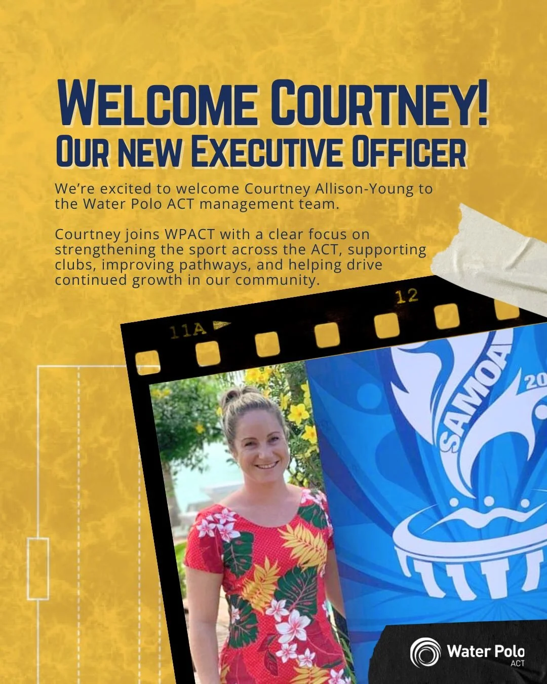 Welcome to Water Polo ACT, Courtney! 👋🤽&zwj;♀️

We&rsquo;re excited to welcome Courtney Allison-Young as our new Executive Officer.

Courtney brings a strong background in sport and major events, with experience across high-performance environments