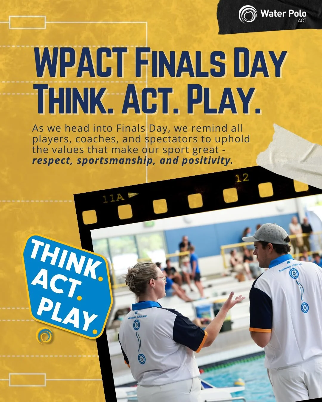 🏆 WPACT Finals Day &ndash; Think. Act. Play. 🤽&zwj;♂️🤽&zwj;♀️

As we head into Finals Day, we remind all players, coaches, and spectators to uphold the values that make our sport great &mdash; respect, sportsmanship, and positivity.

Grand Finals 